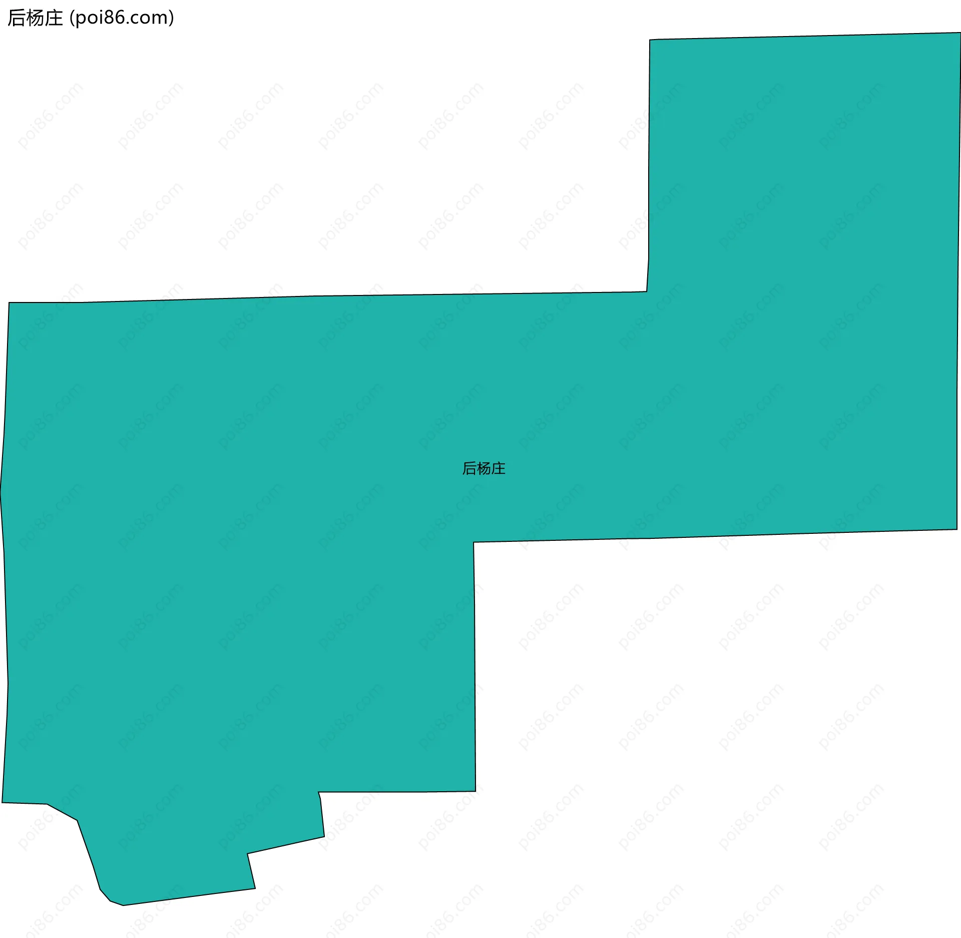 后杨庄边界地图