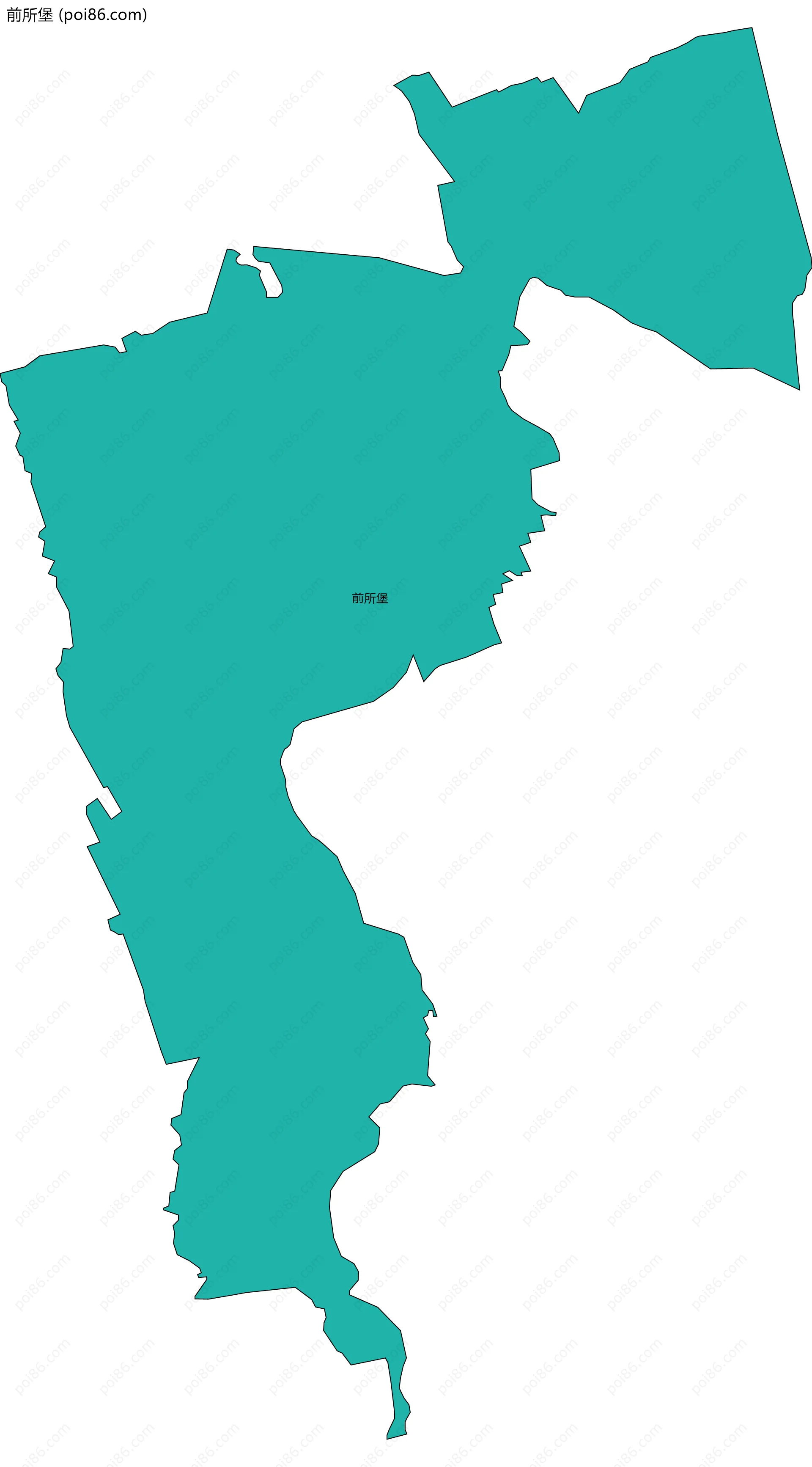 前所堡边界地图