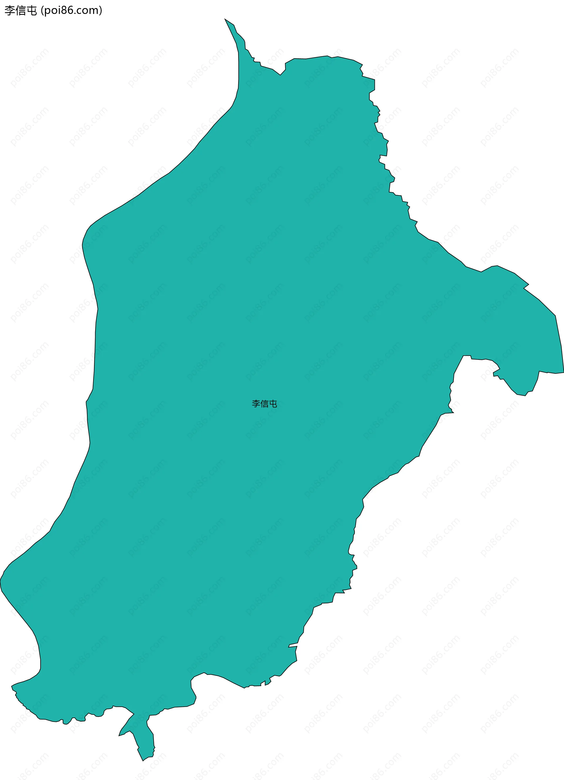 李信屯边界地图