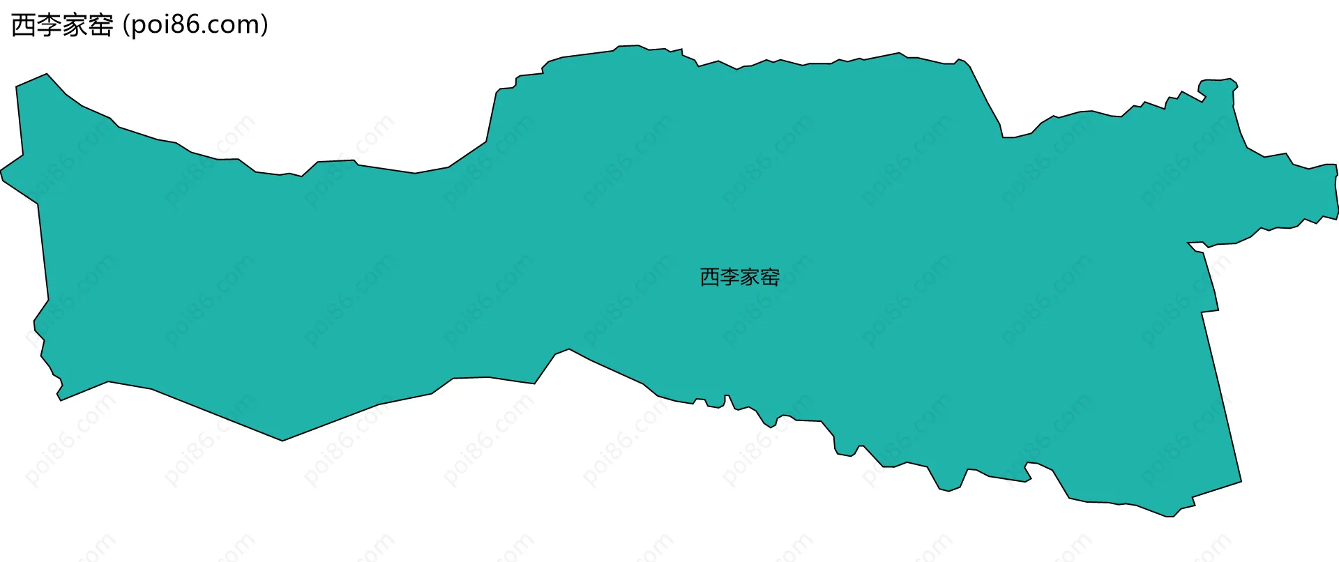 西李家窑边界地图