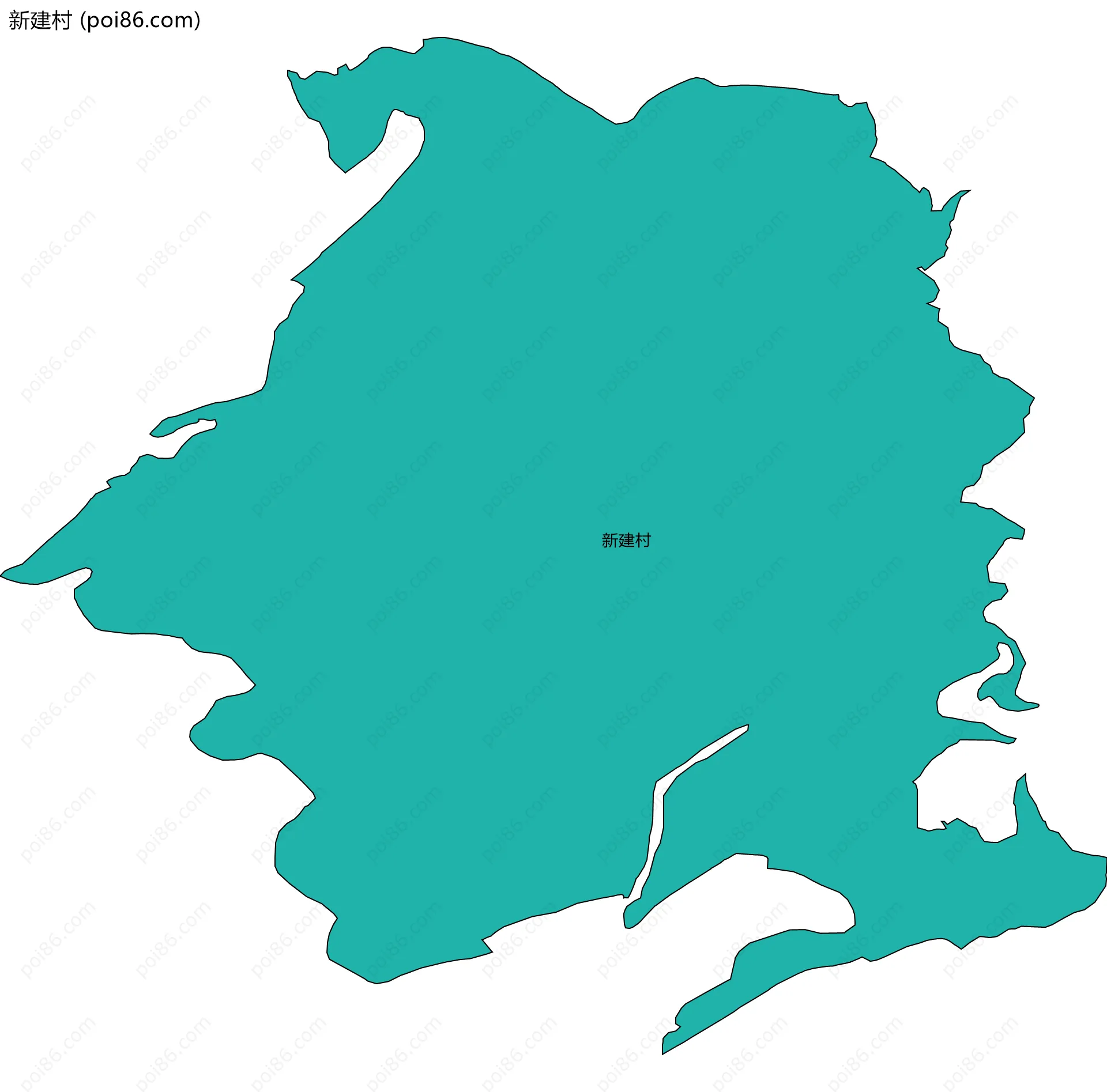 新建村边界地图