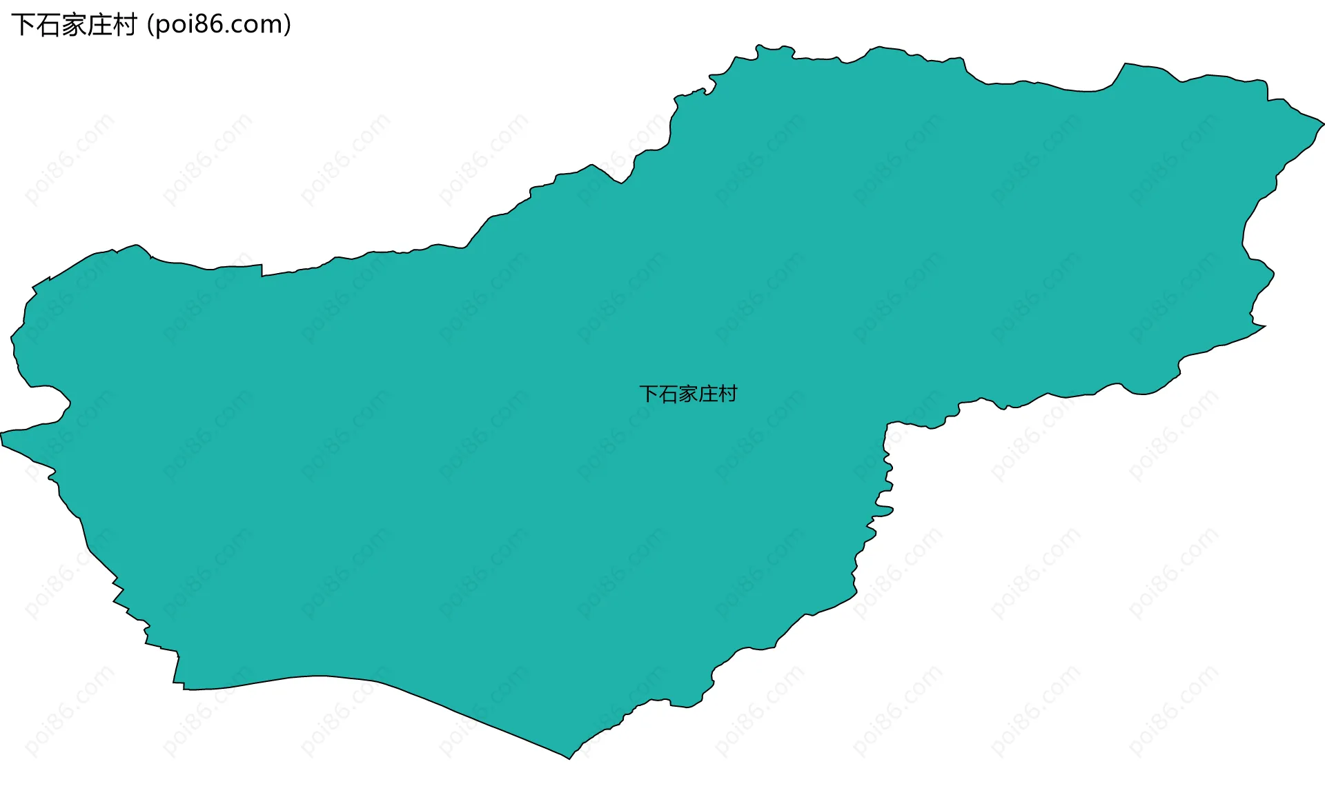下石家庄村边界地图