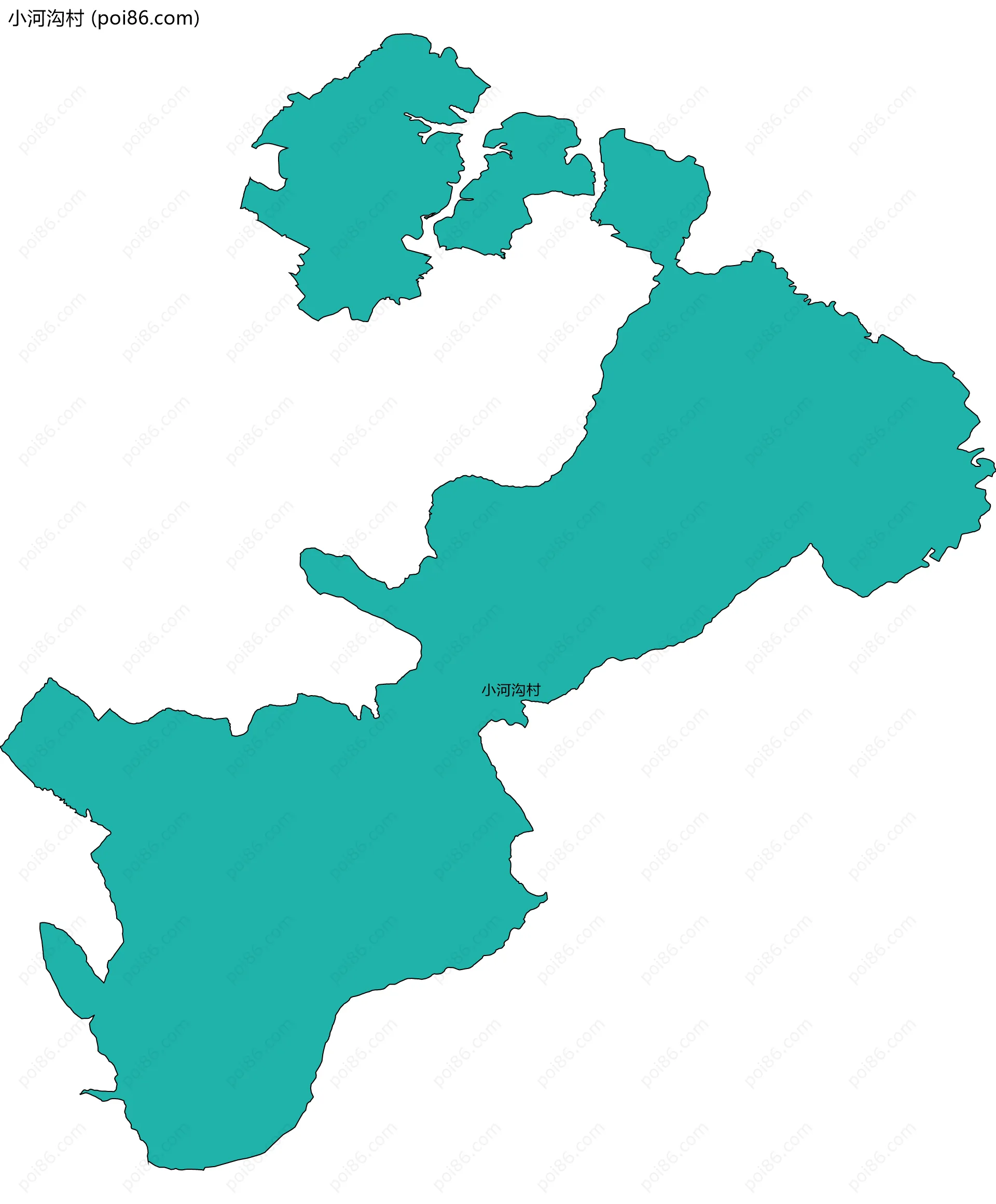 小河沟村边界地图