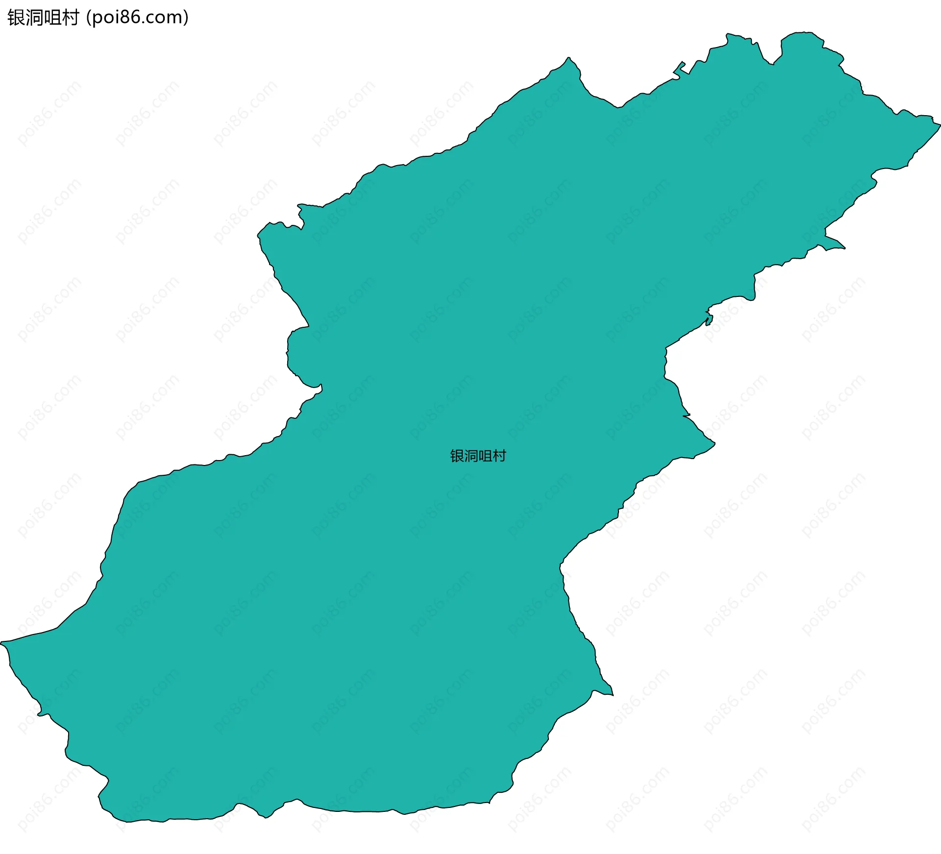 银洞咀村边界地图