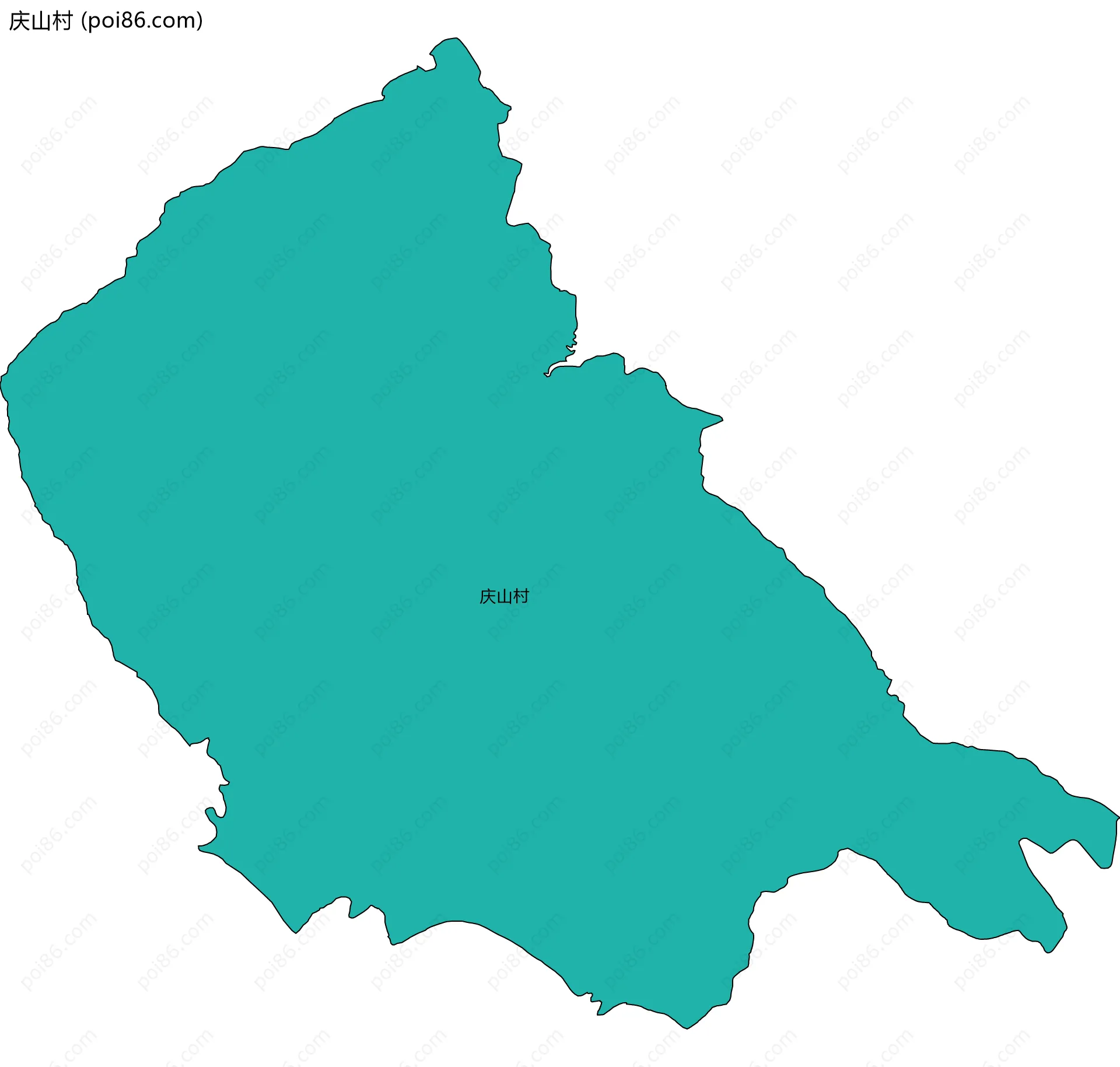 庆山村边界地图
