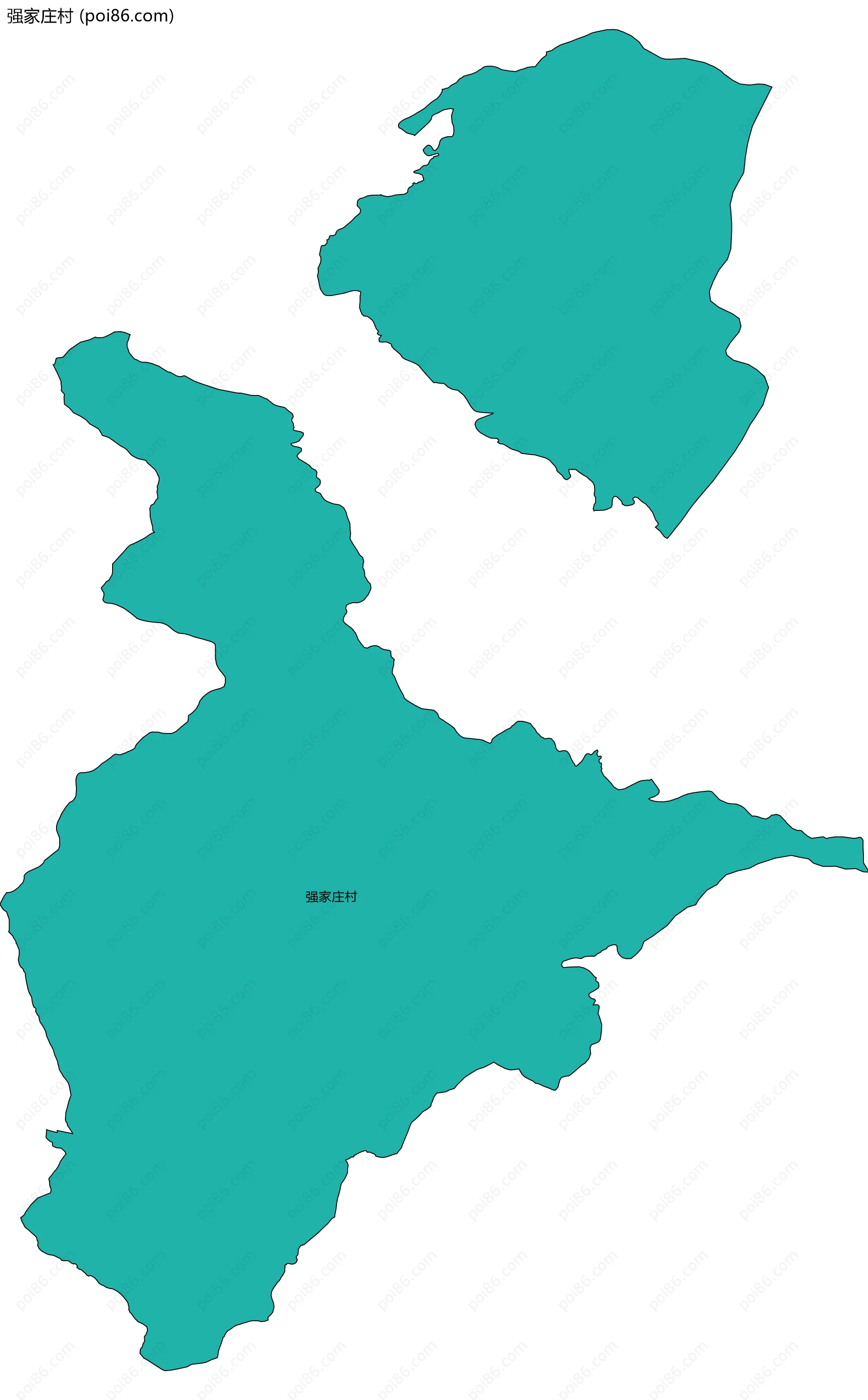 强家庄村边界地图