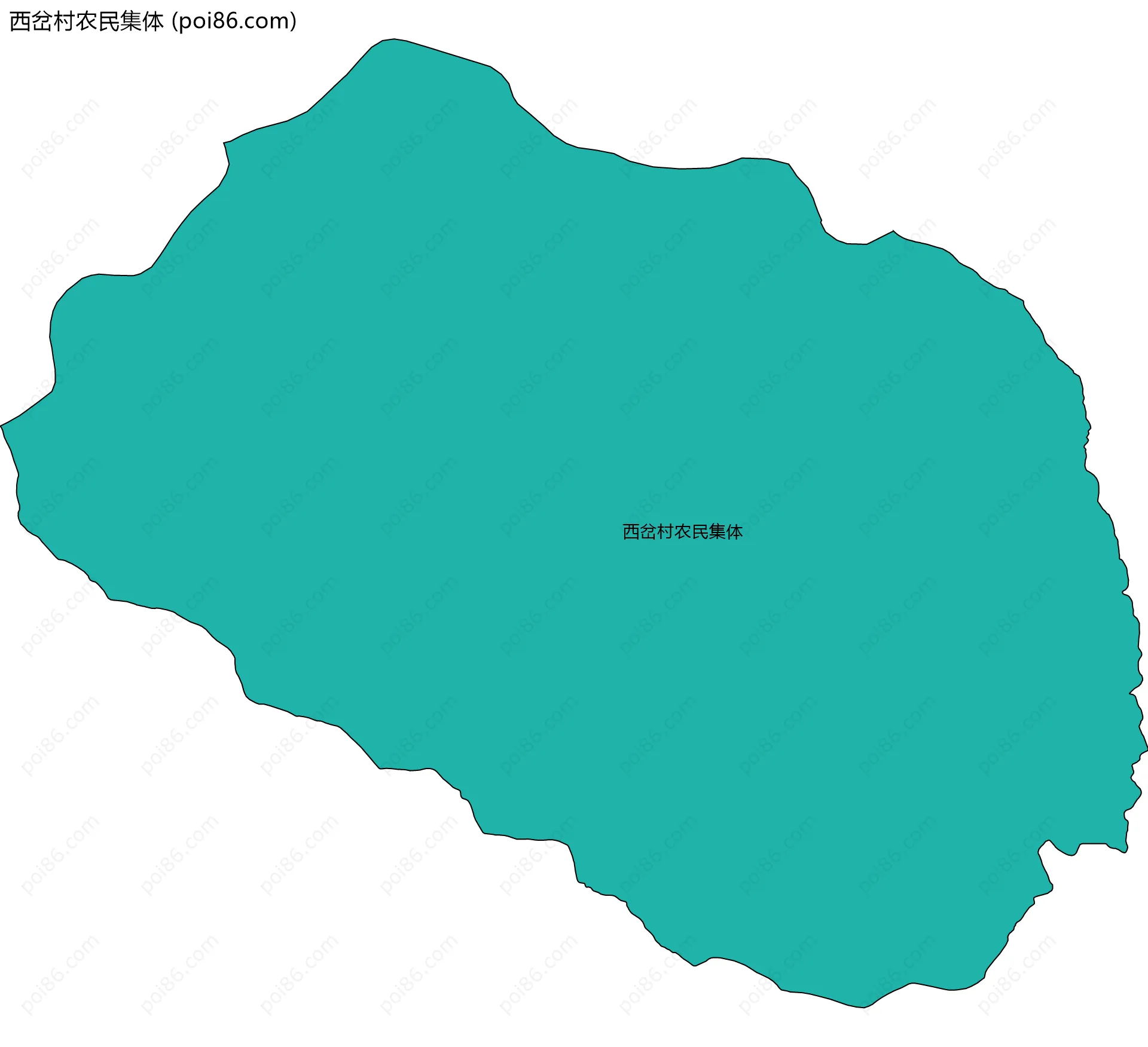 西岔村农民集体边界地图