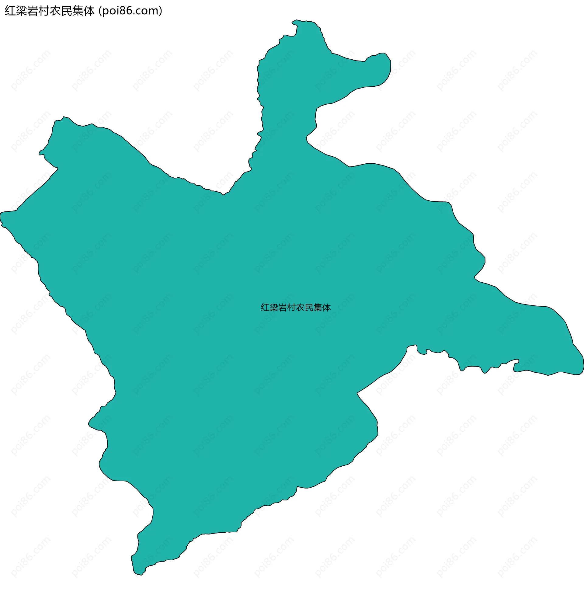 红梁岩村农民集体边界地图