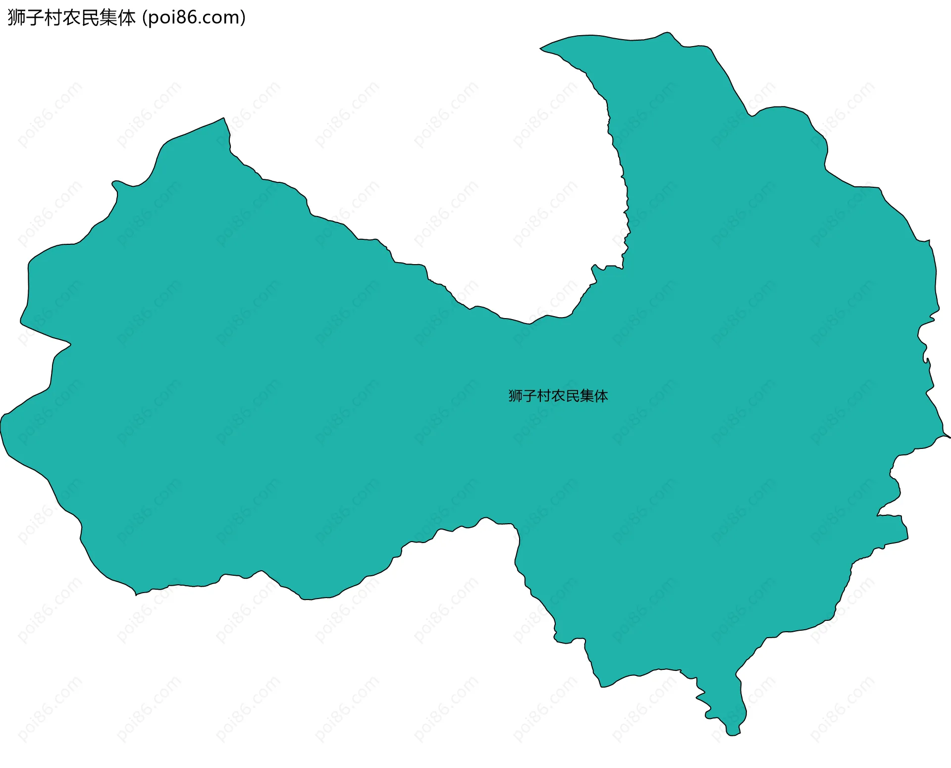 狮子村农民集体边界地图