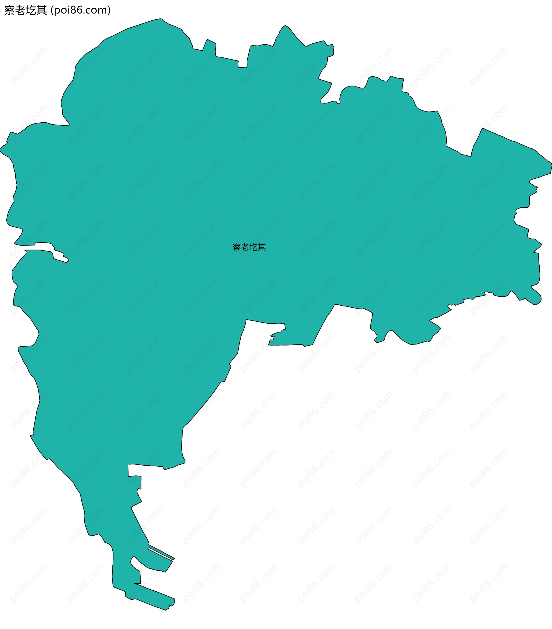 察老圪其边界地图