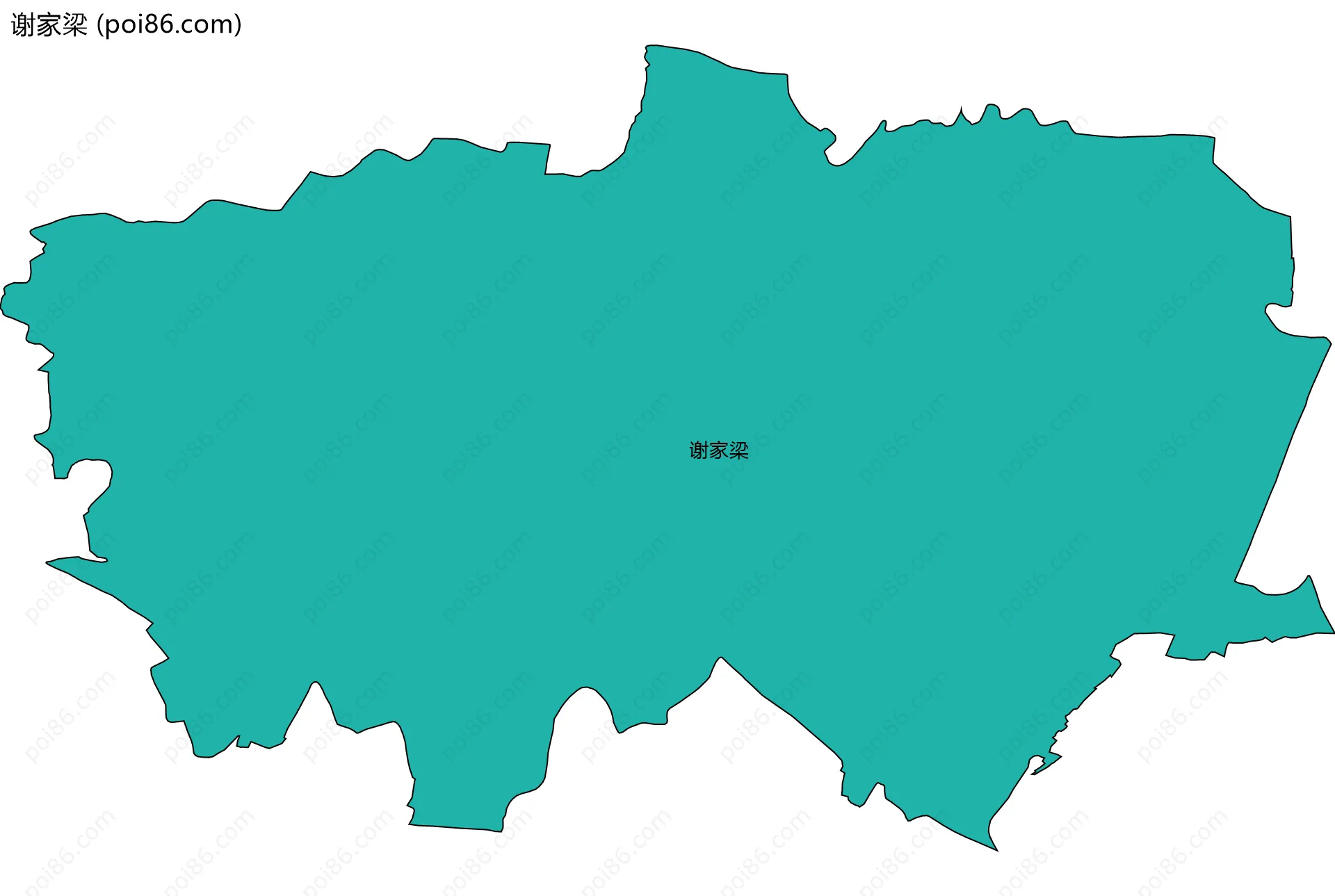 谢家梁边界地图
