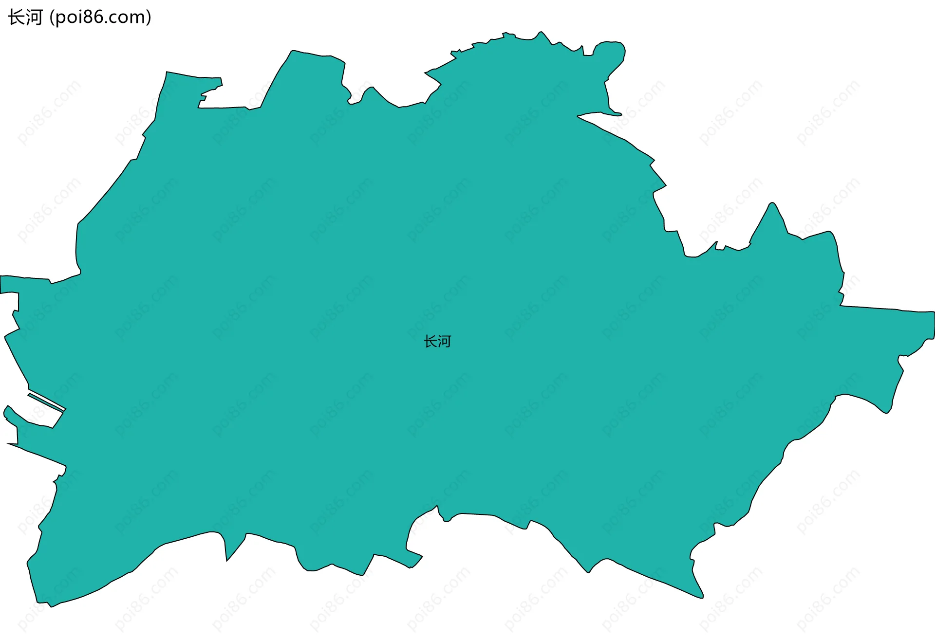 长河边界地图