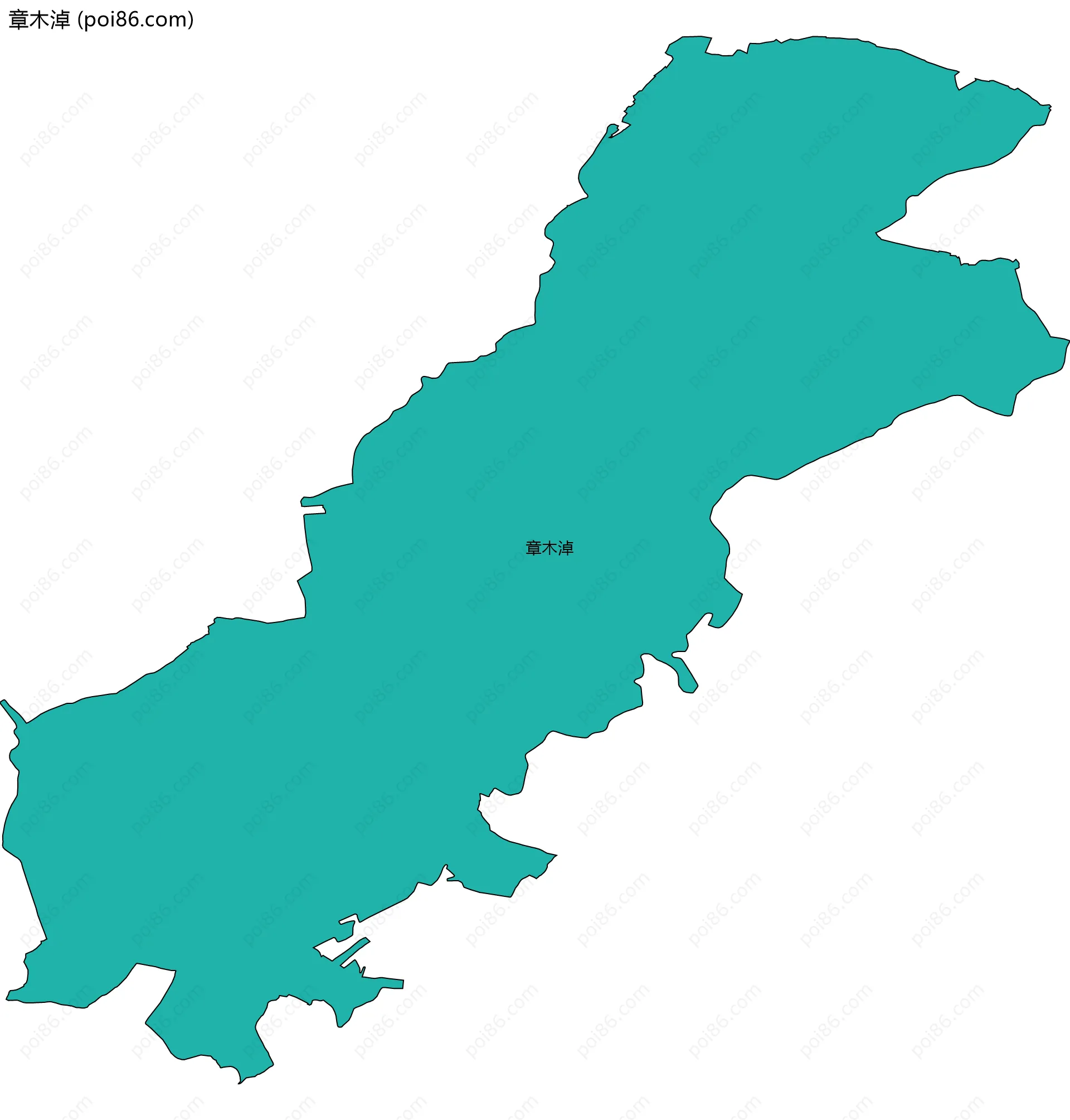 章木淖边界地图