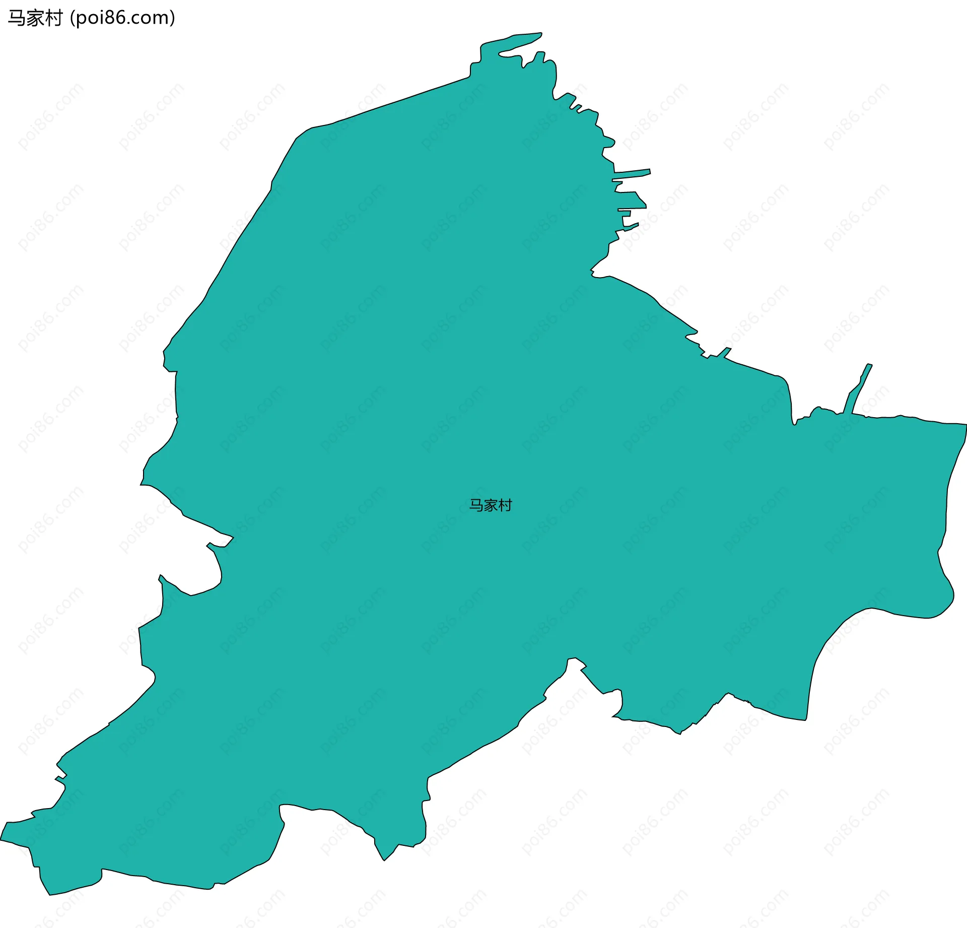 马家村边界地图