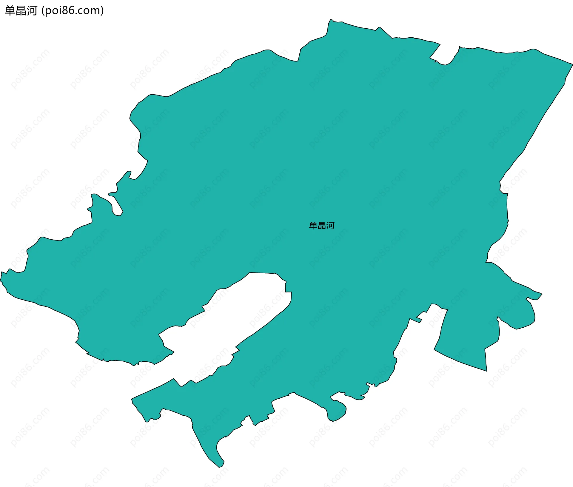 单晶河边界地图