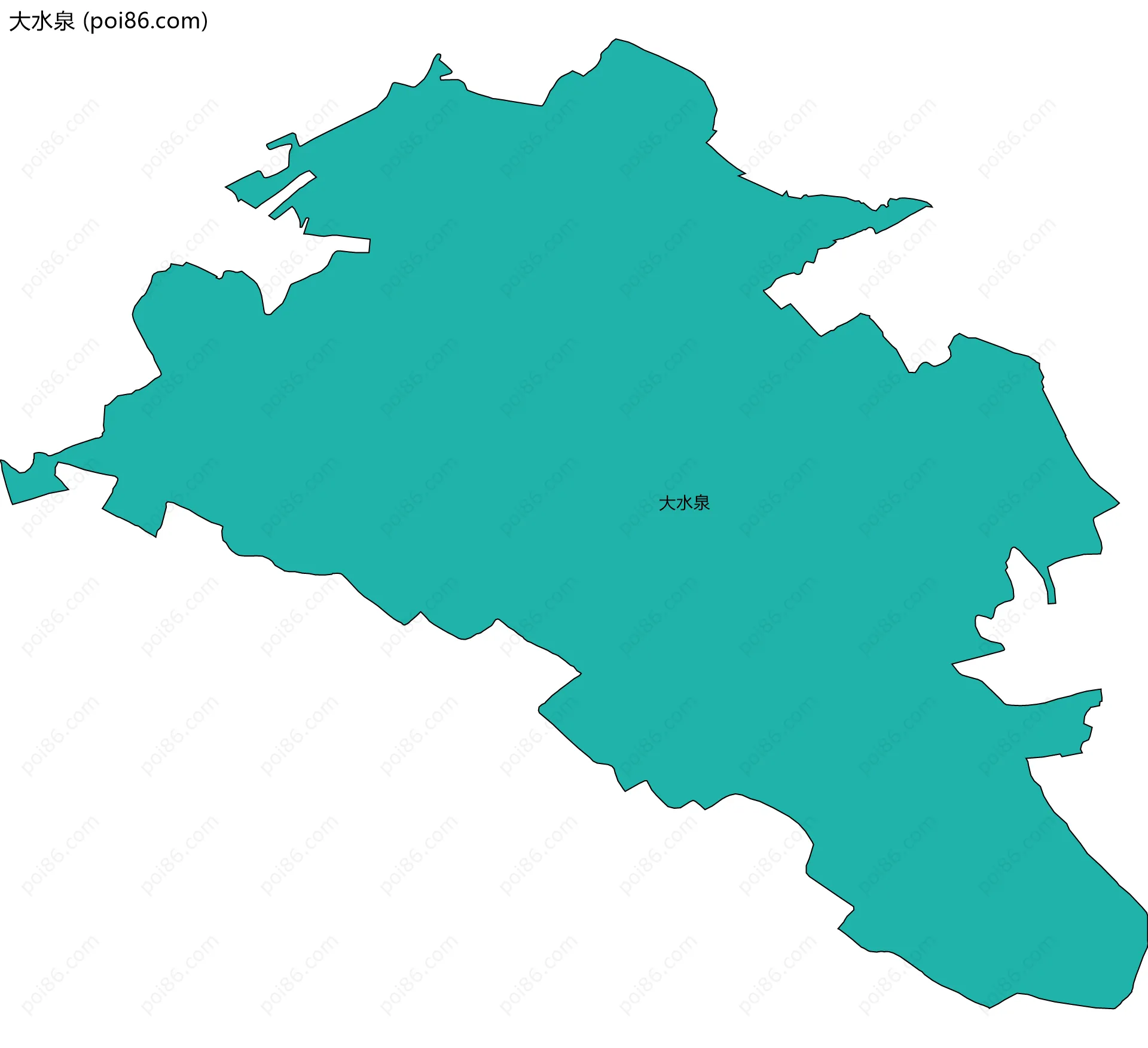 大水泉边界地图