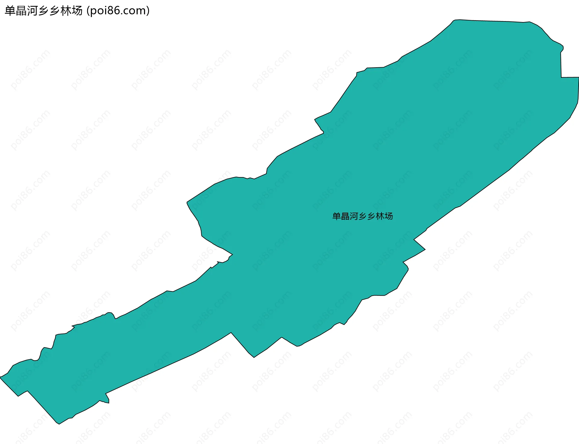 单晶河乡乡林场边界地图