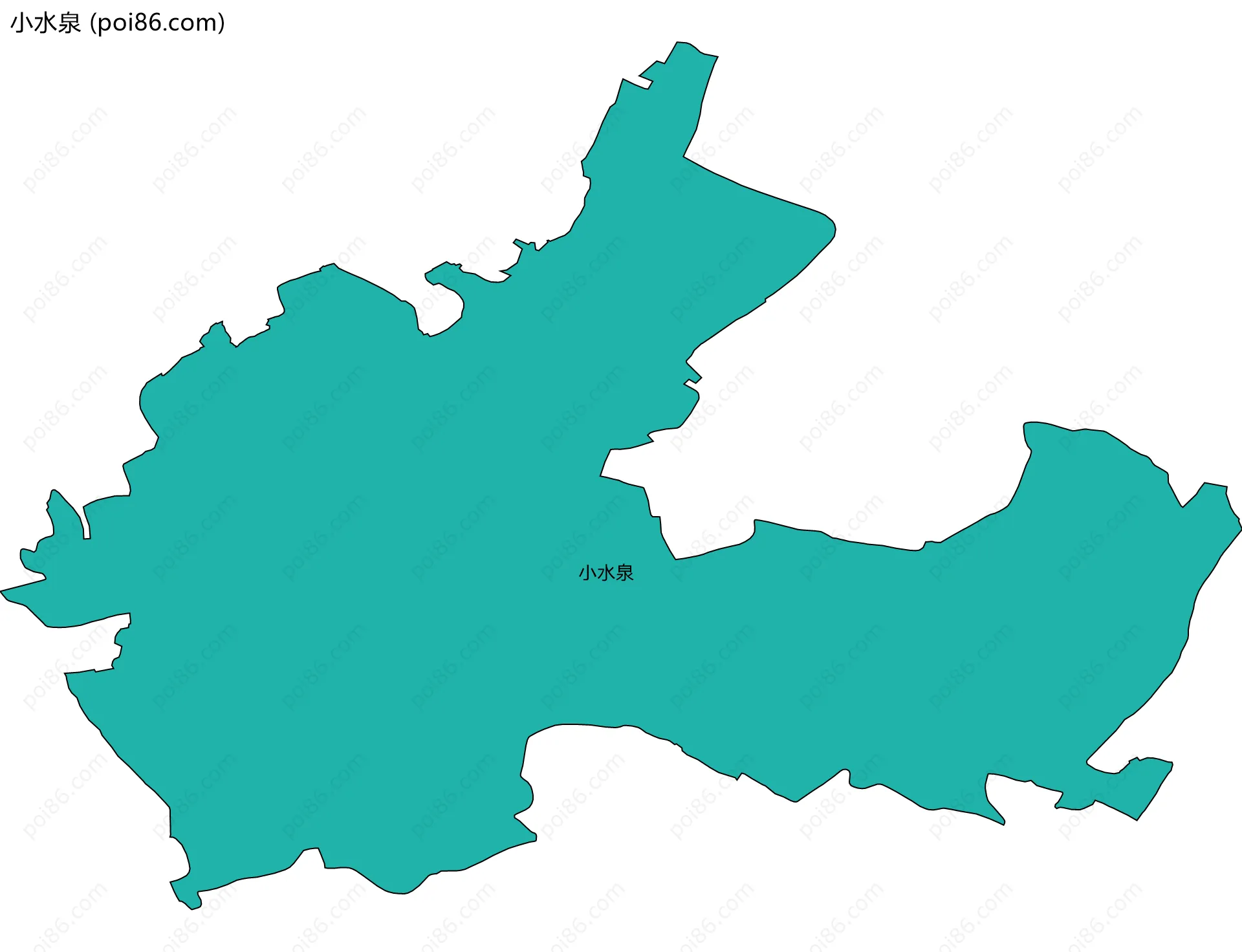 小水泉边界地图