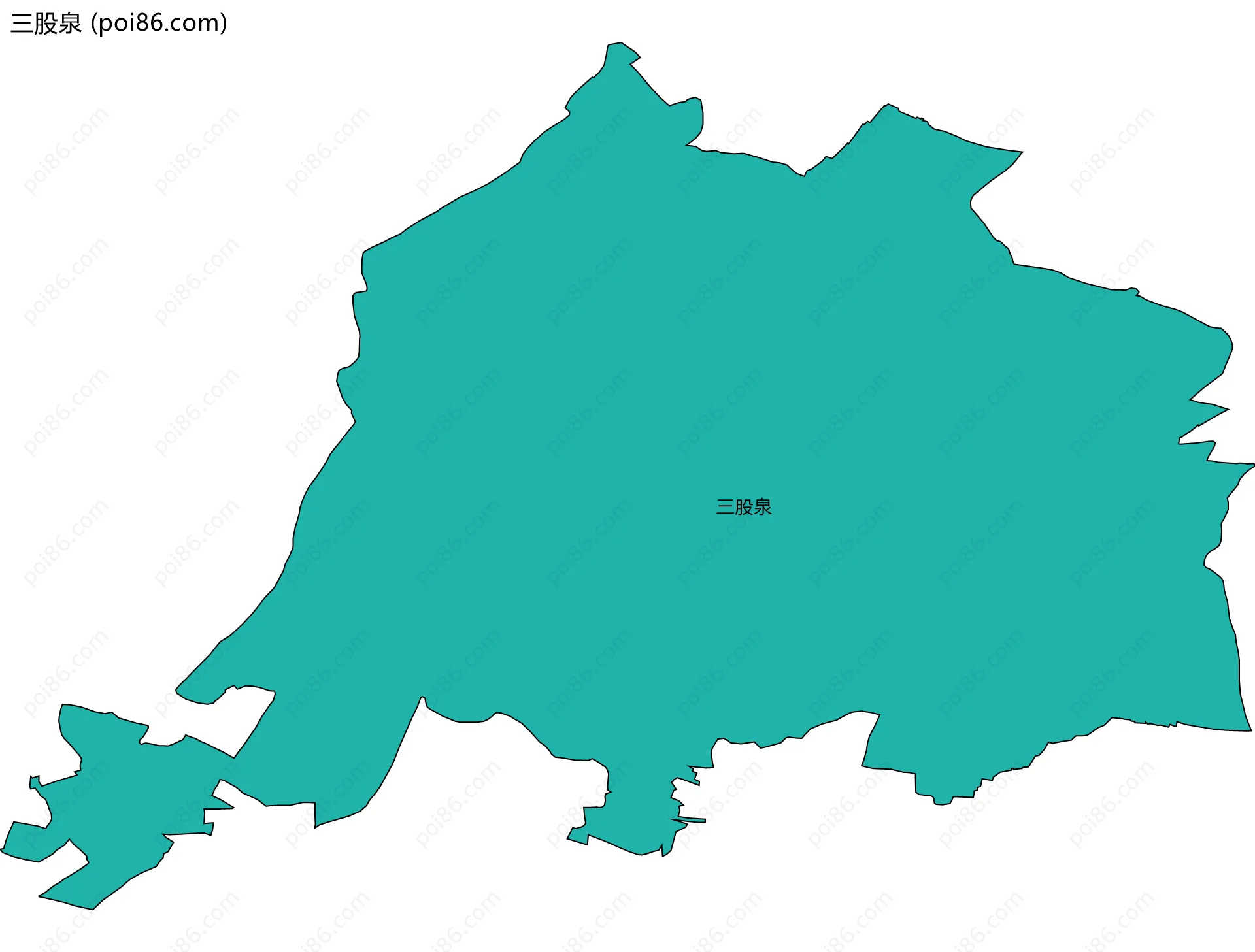 三股泉边界地图