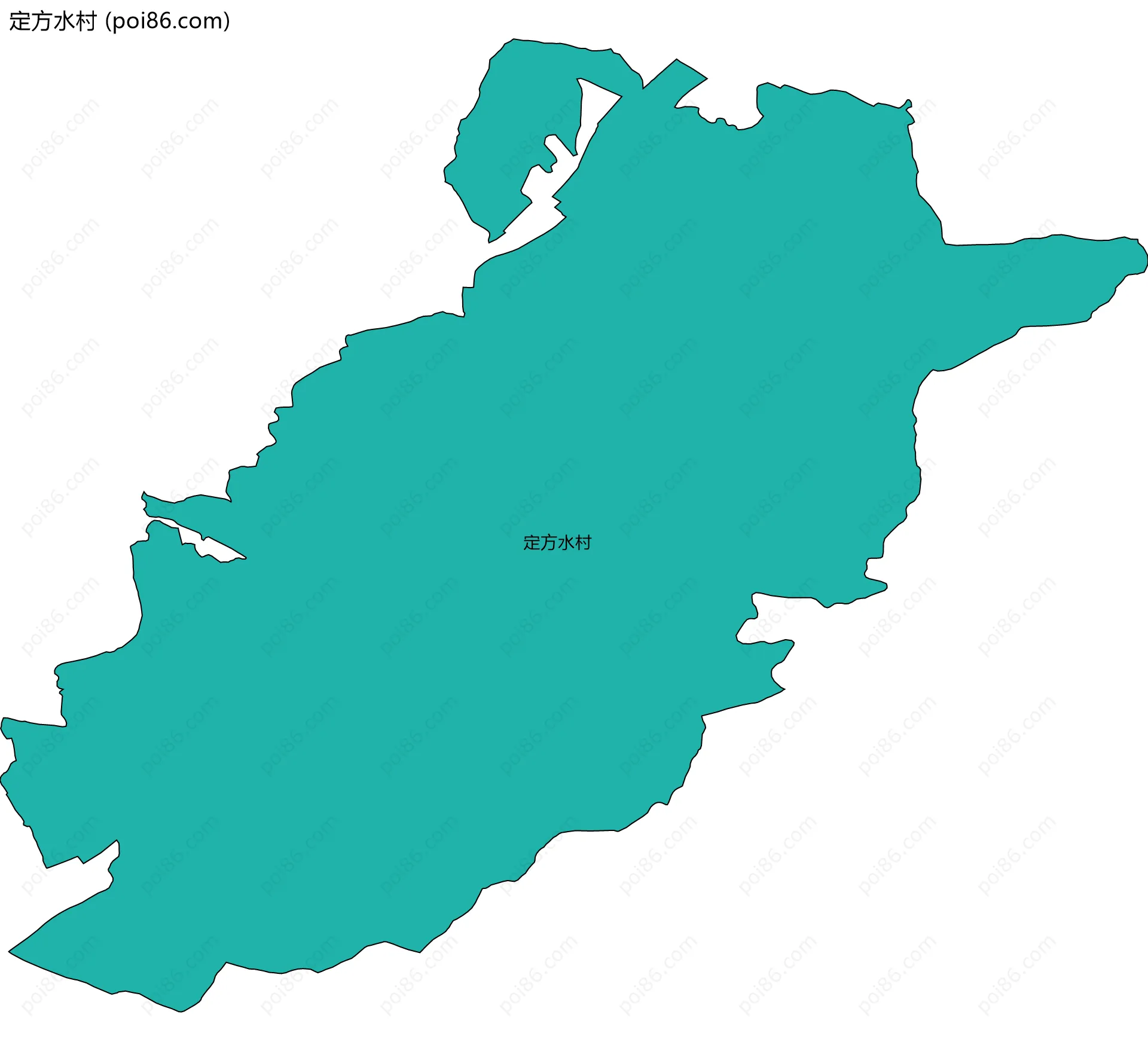 定方水村边界地图