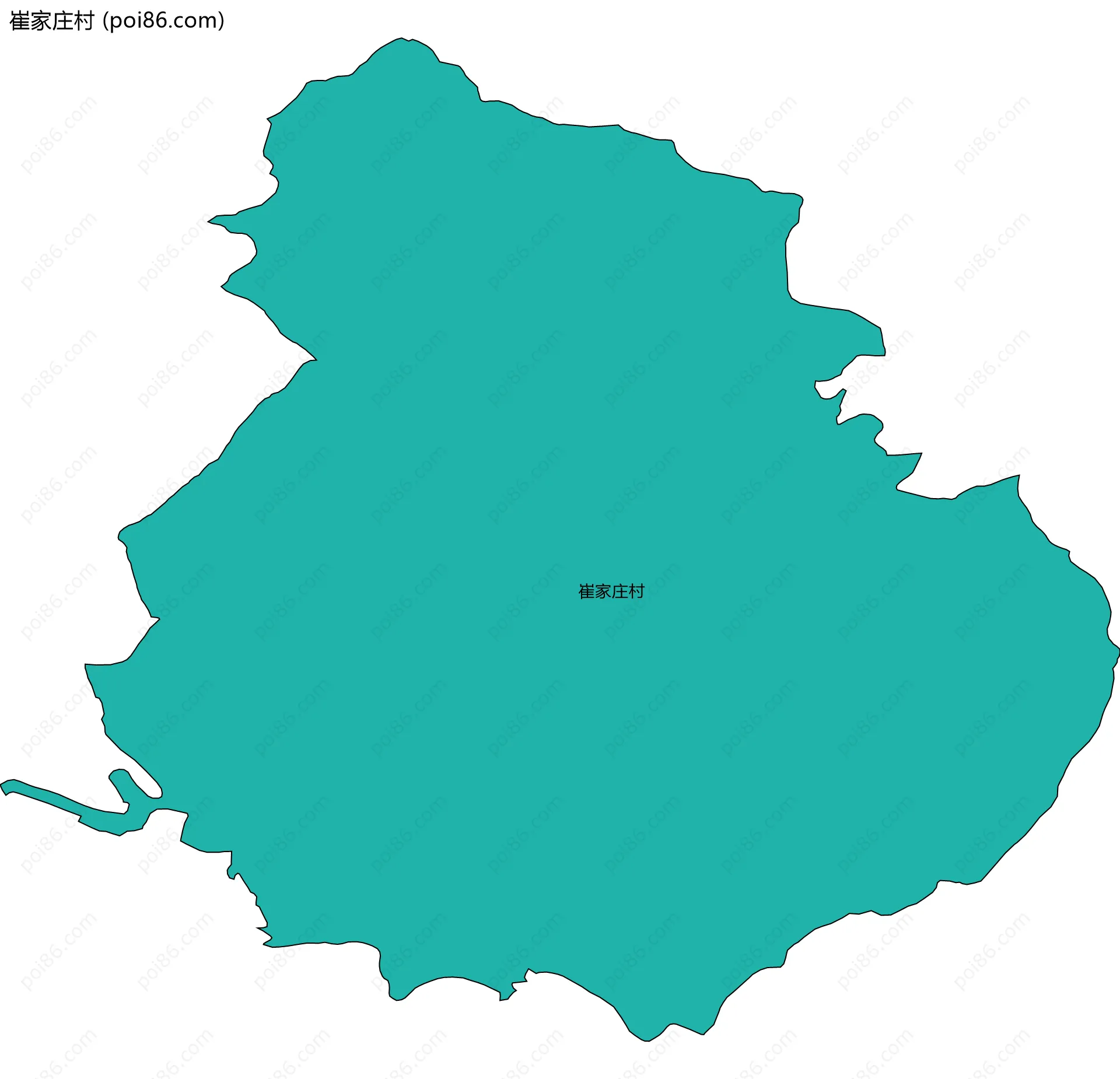 崔家庄村边界地图