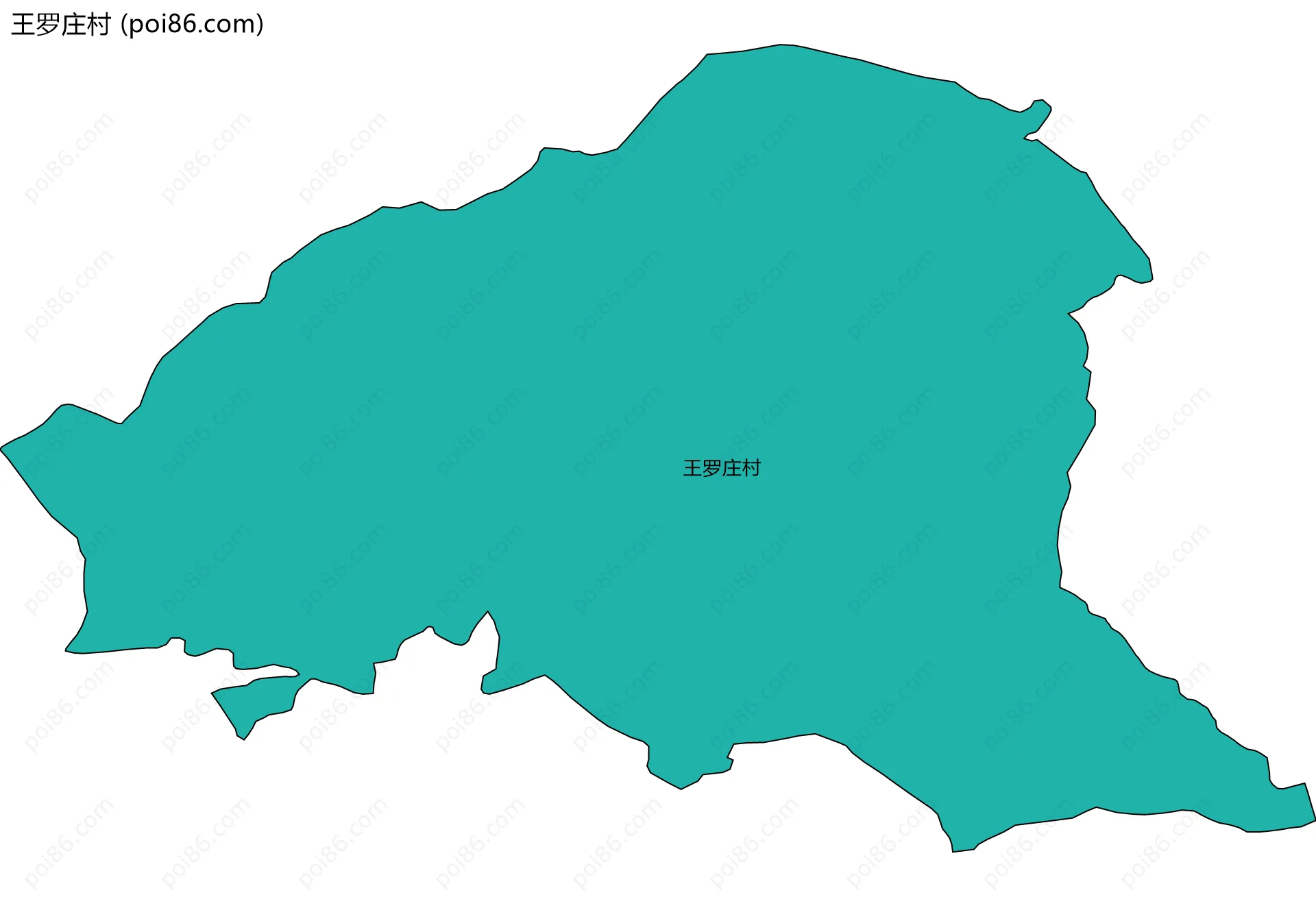 王罗庄村边界地图