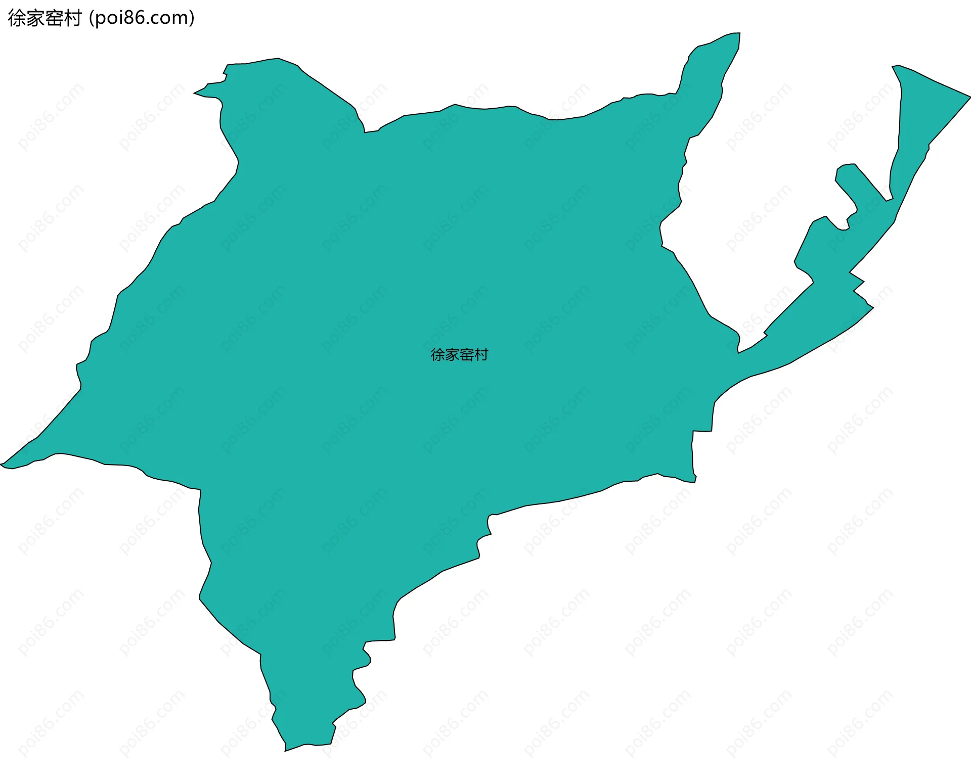 徐家窑村边界地图