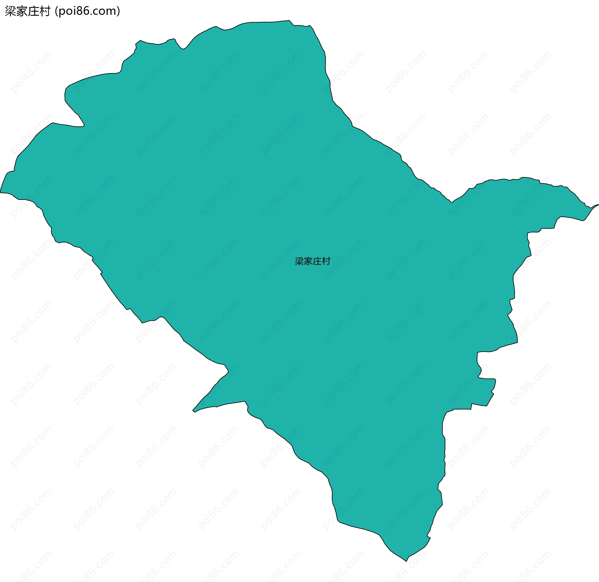 梁家庄村边界地图