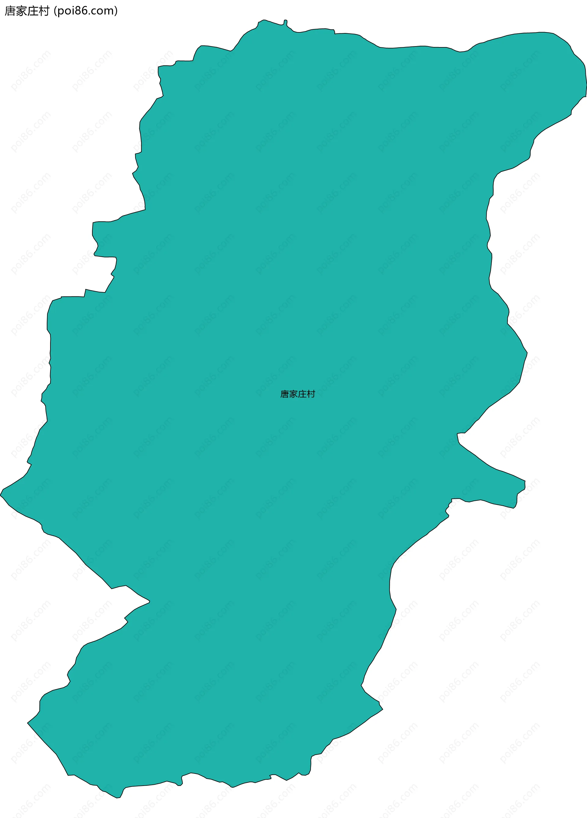 唐家庄村边界地图