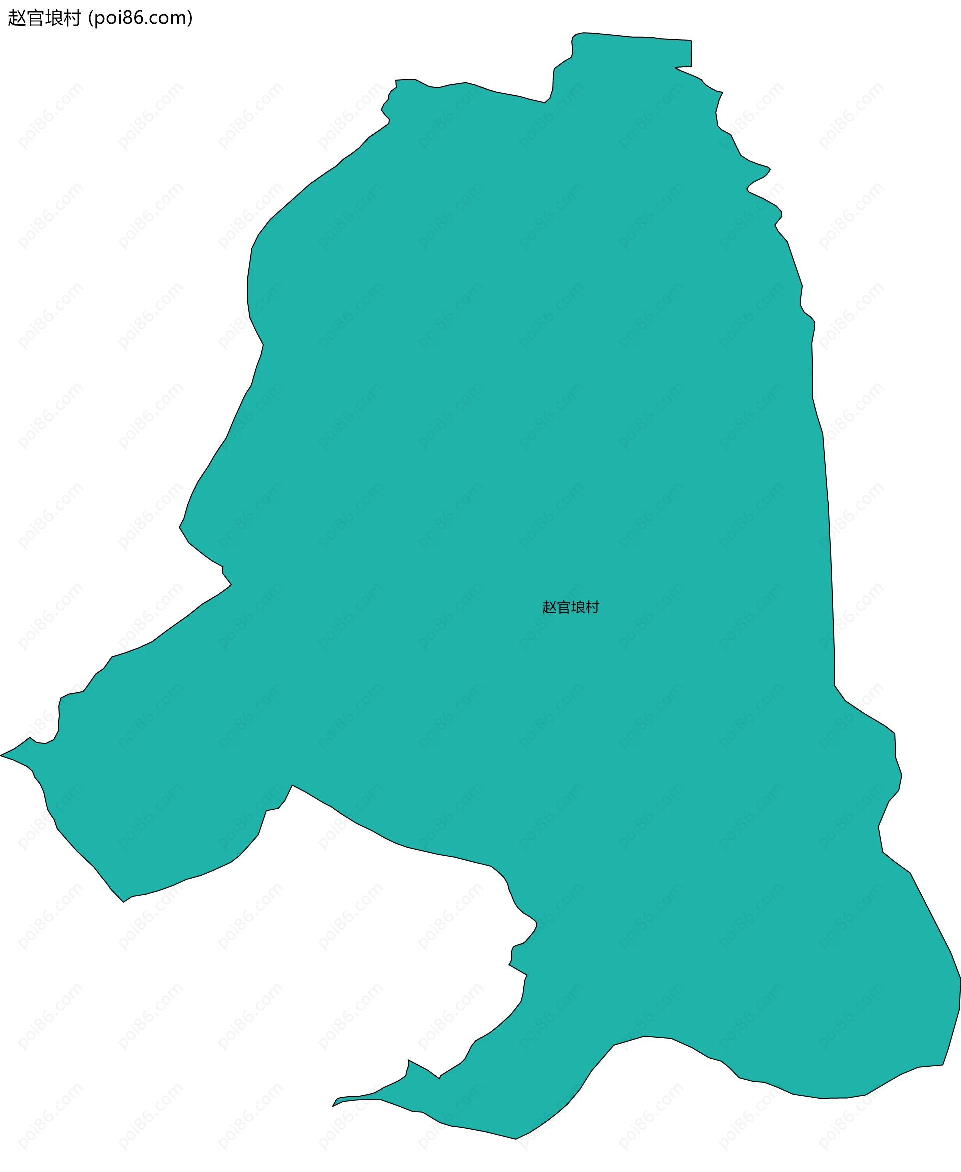 赵官埌村边界地图