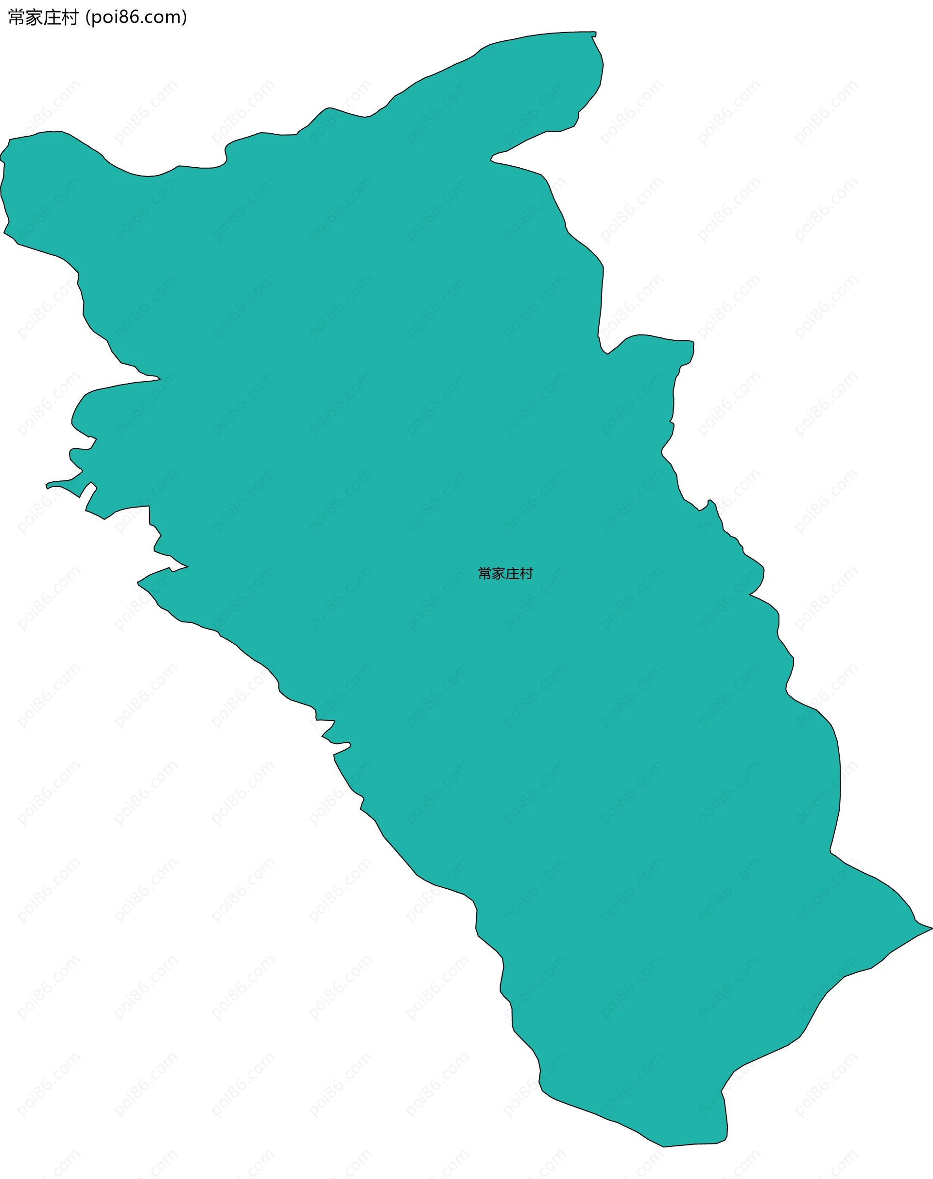 常家庄村边界地图