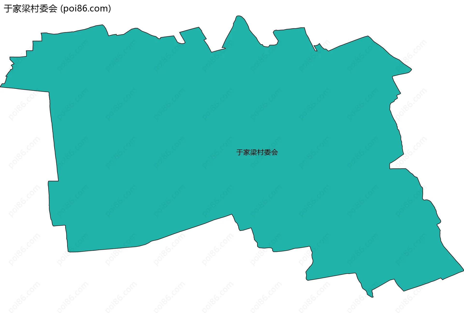 于家梁村委会边界地图