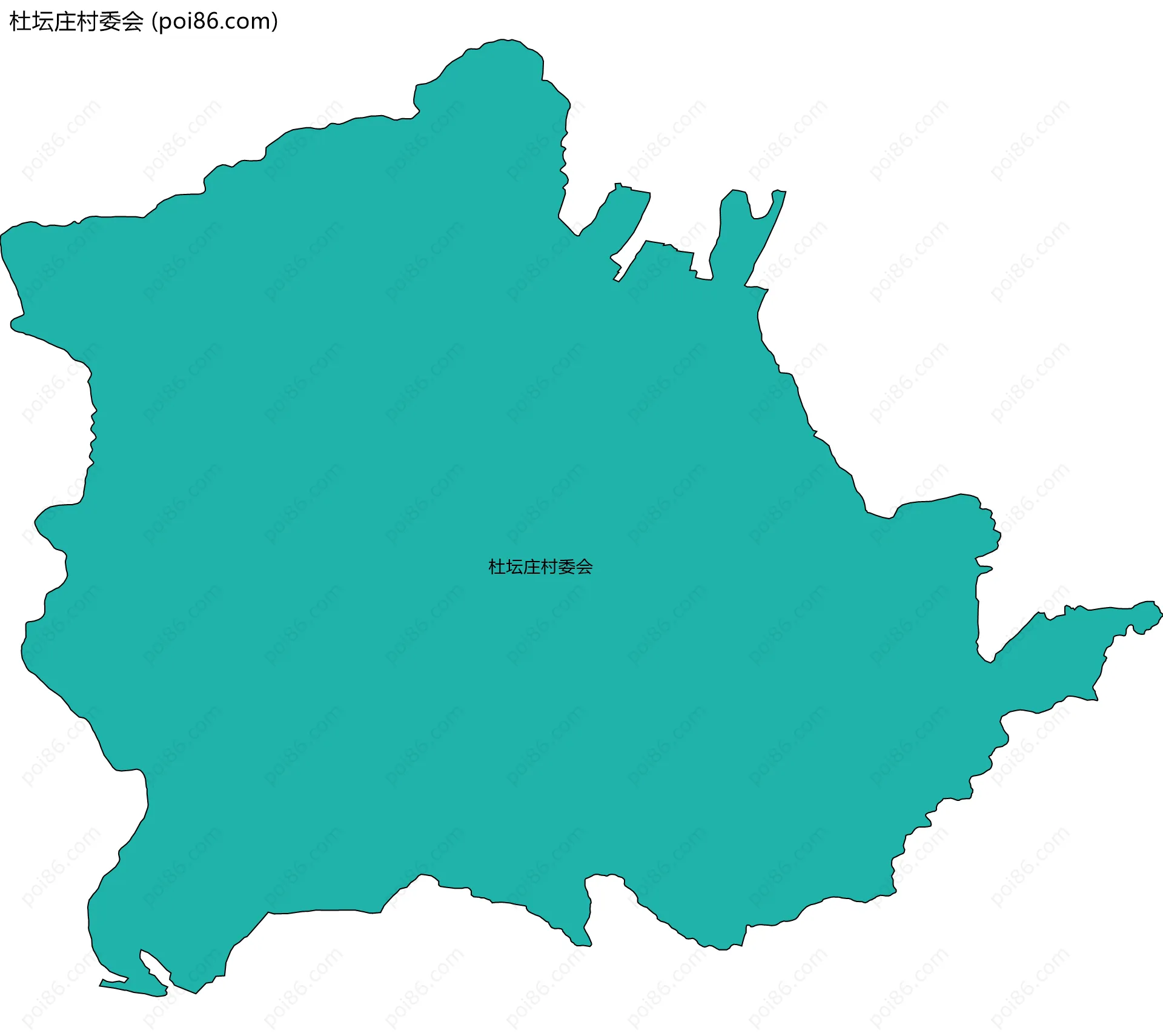 杜坛庄村委会边界地图