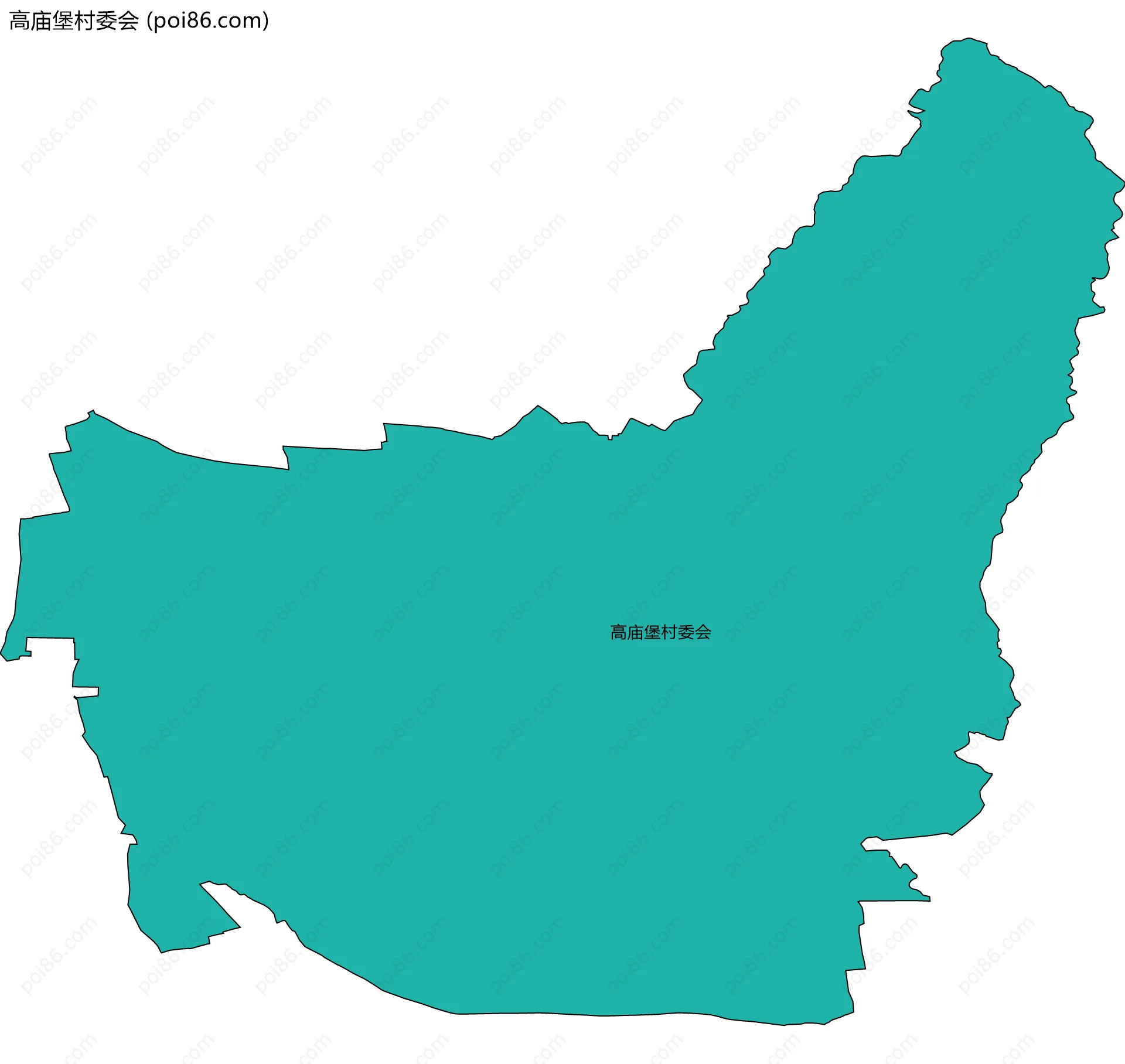 高庙堡村委会边界地图