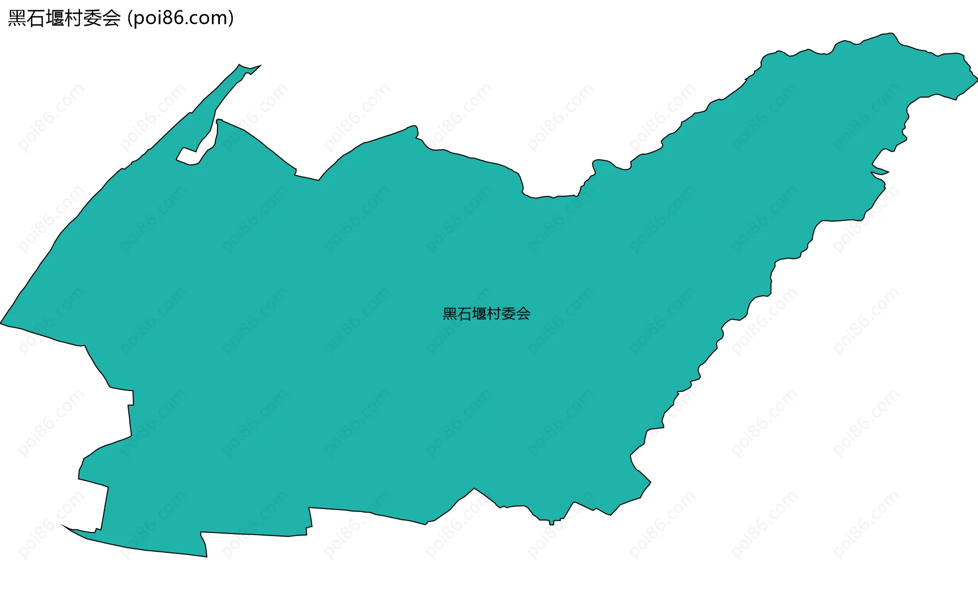 黑石堰村委会边界地图