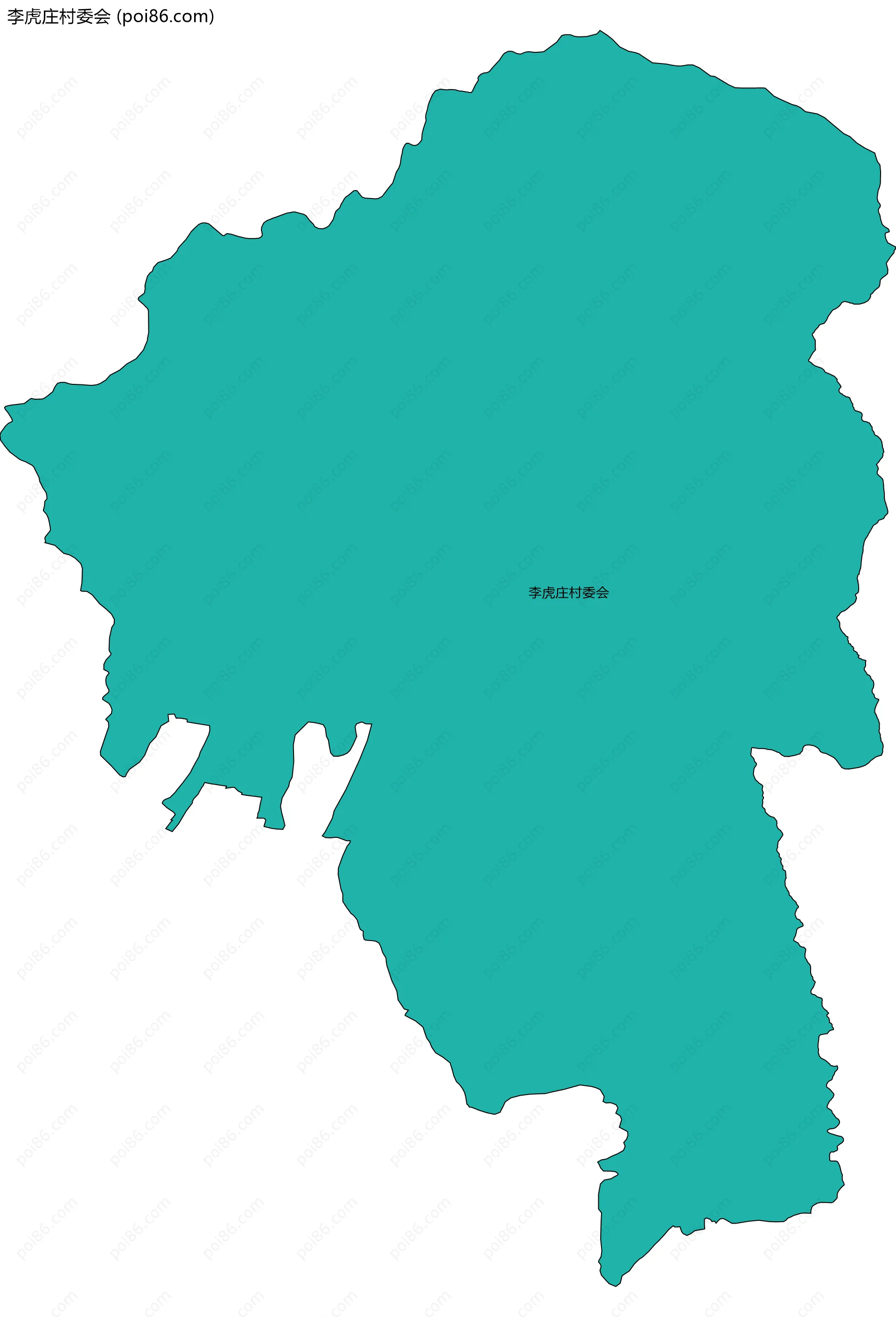 李虎庄村委会边界地图