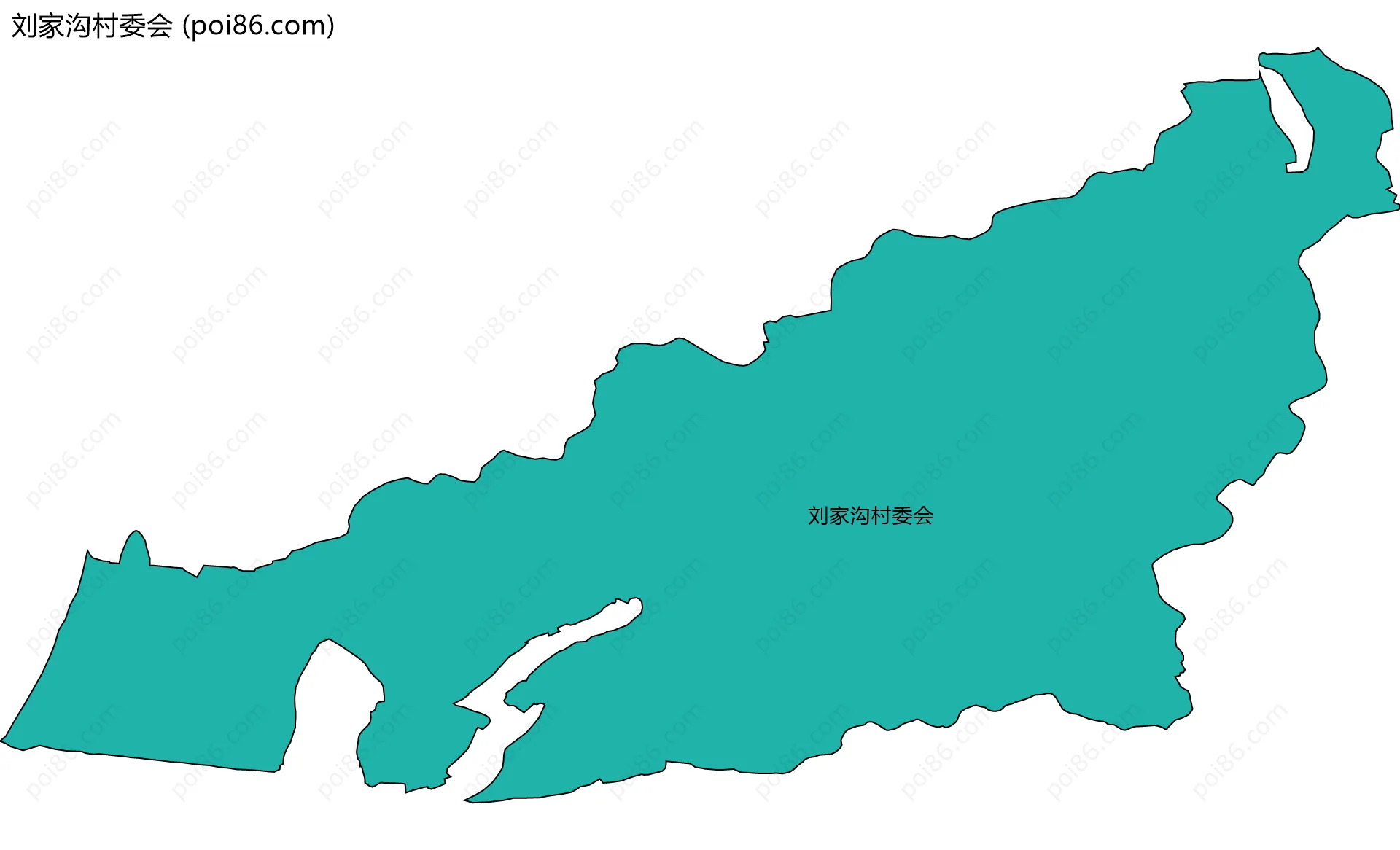 刘家沟村委会边界地图