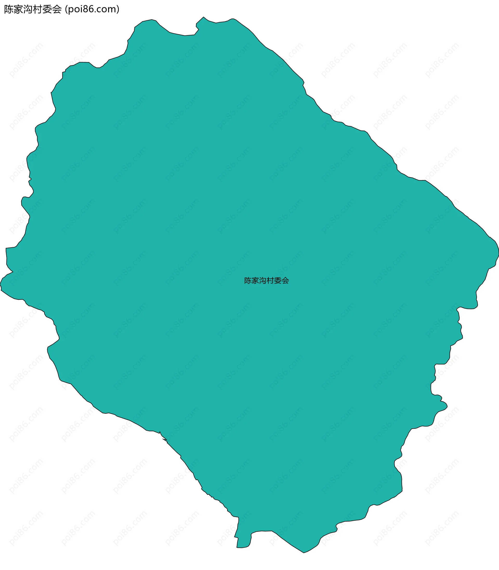 陈家沟村委会边界地图