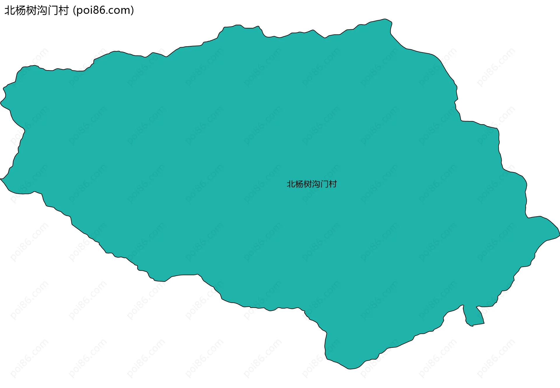 北杨树沟门村边界地图