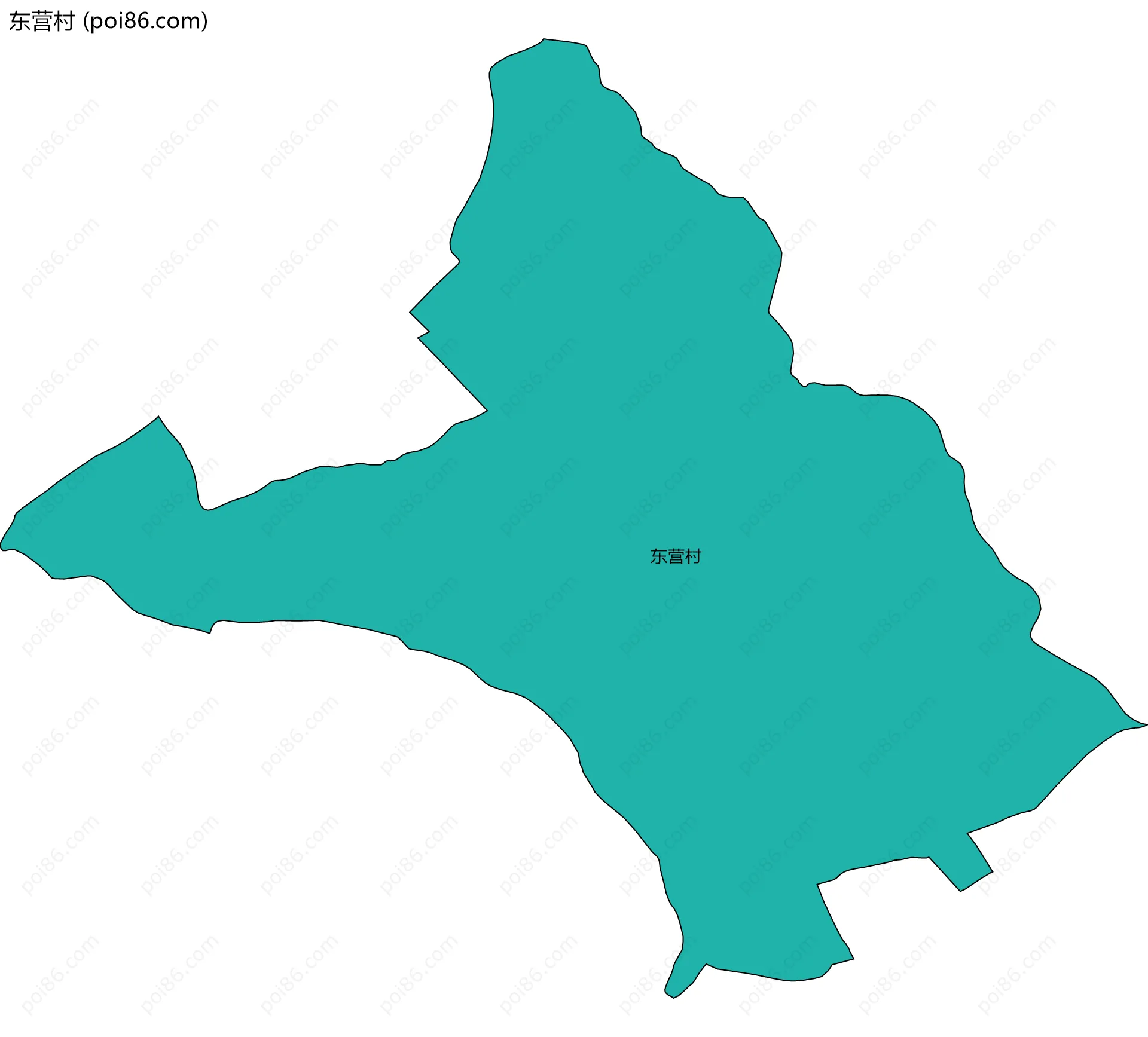 东营村边界地图