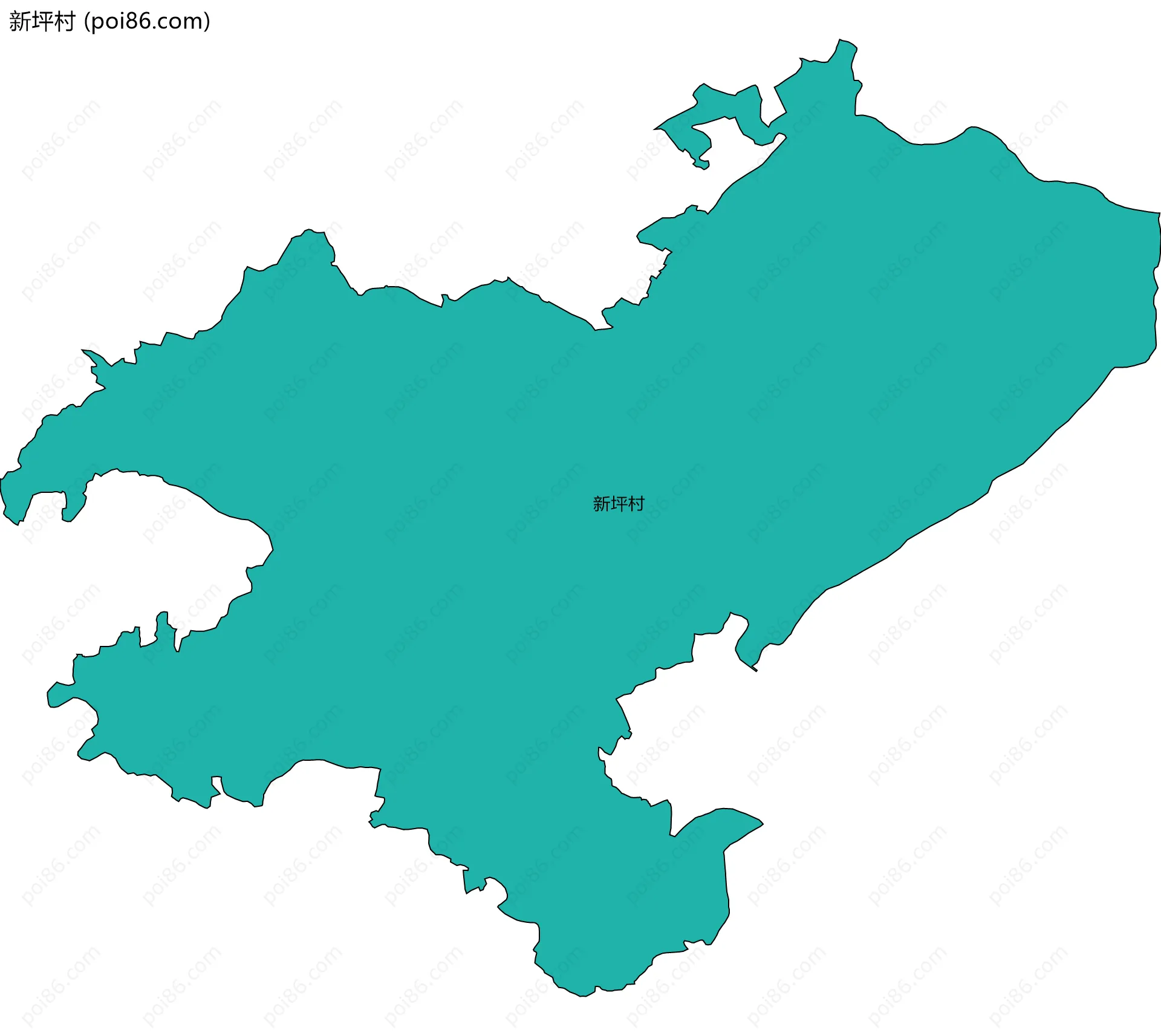 新坪村边界地图