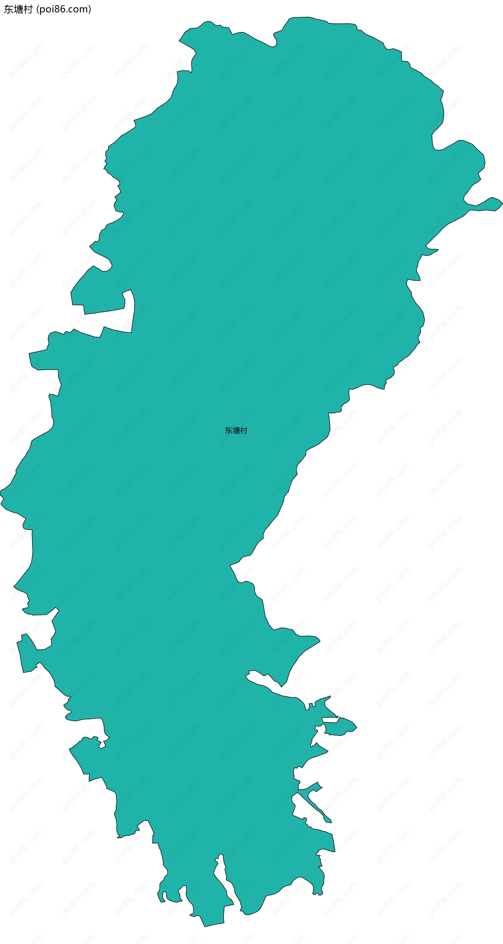 东塘村边界地图