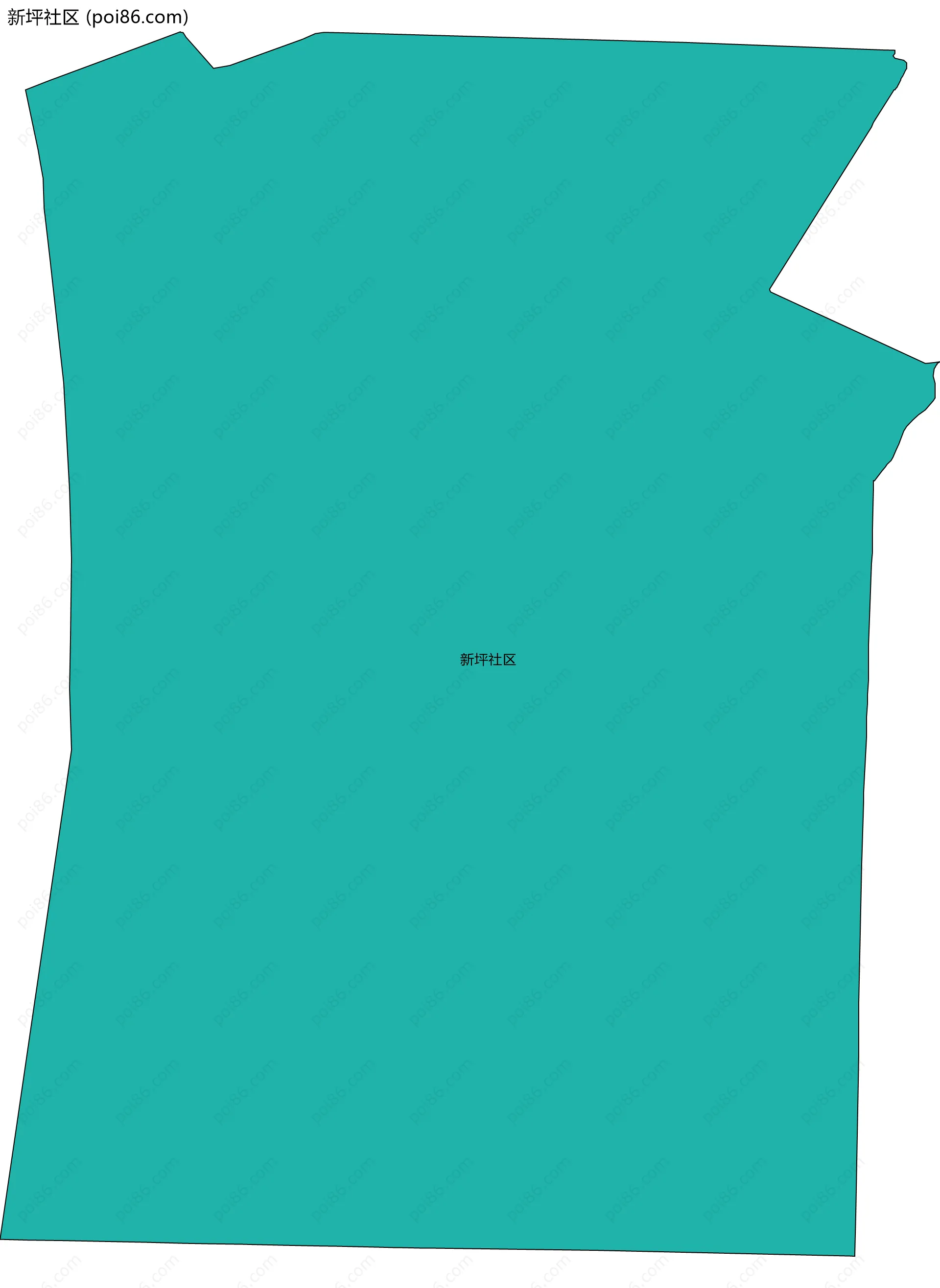 新坪社区边界地图