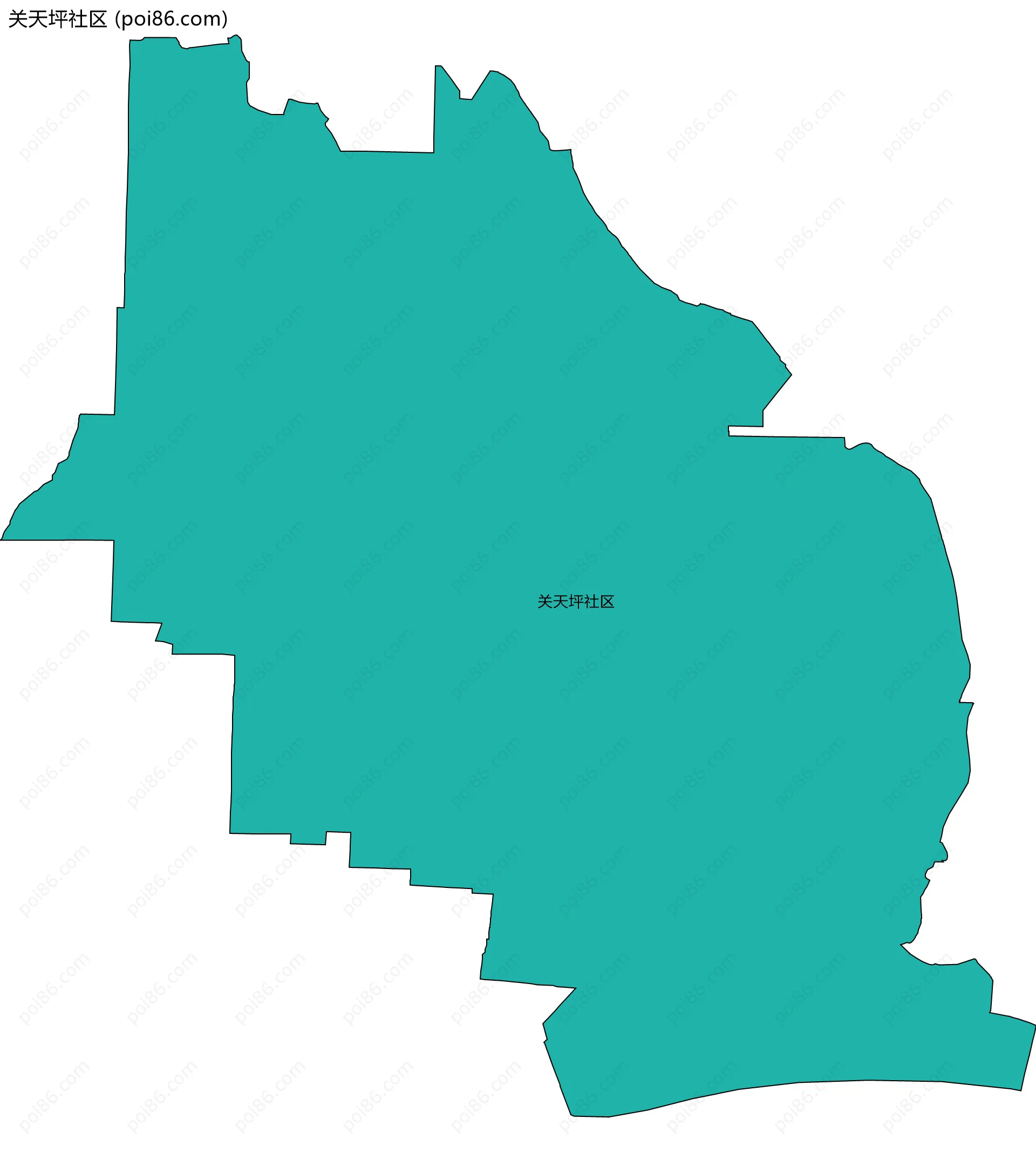 关天坪社区边界地图