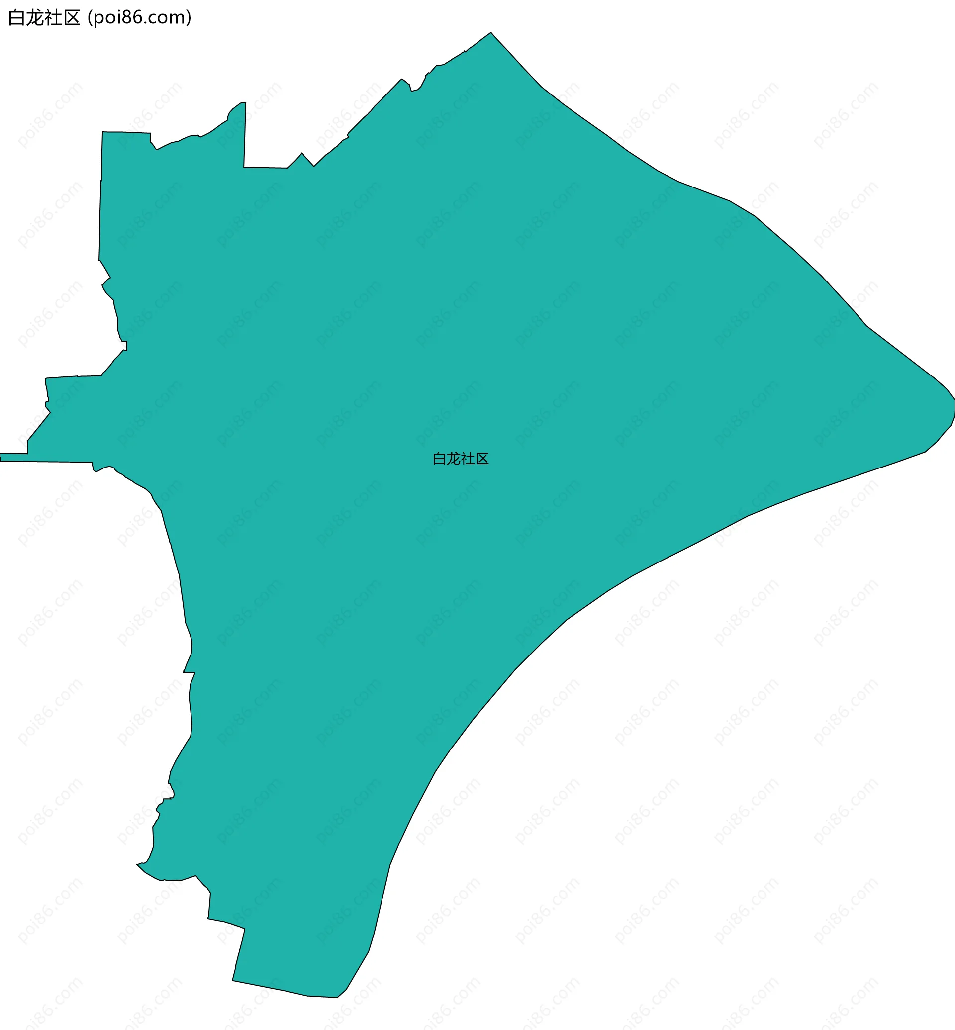 白龙社区边界地图