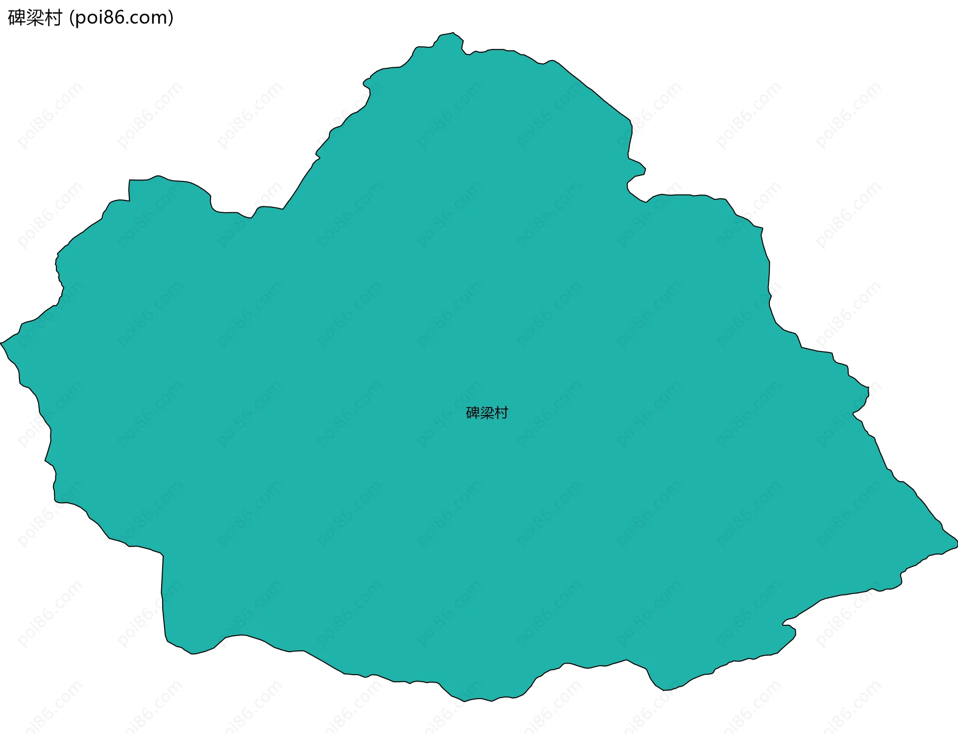 碑梁村边界地图