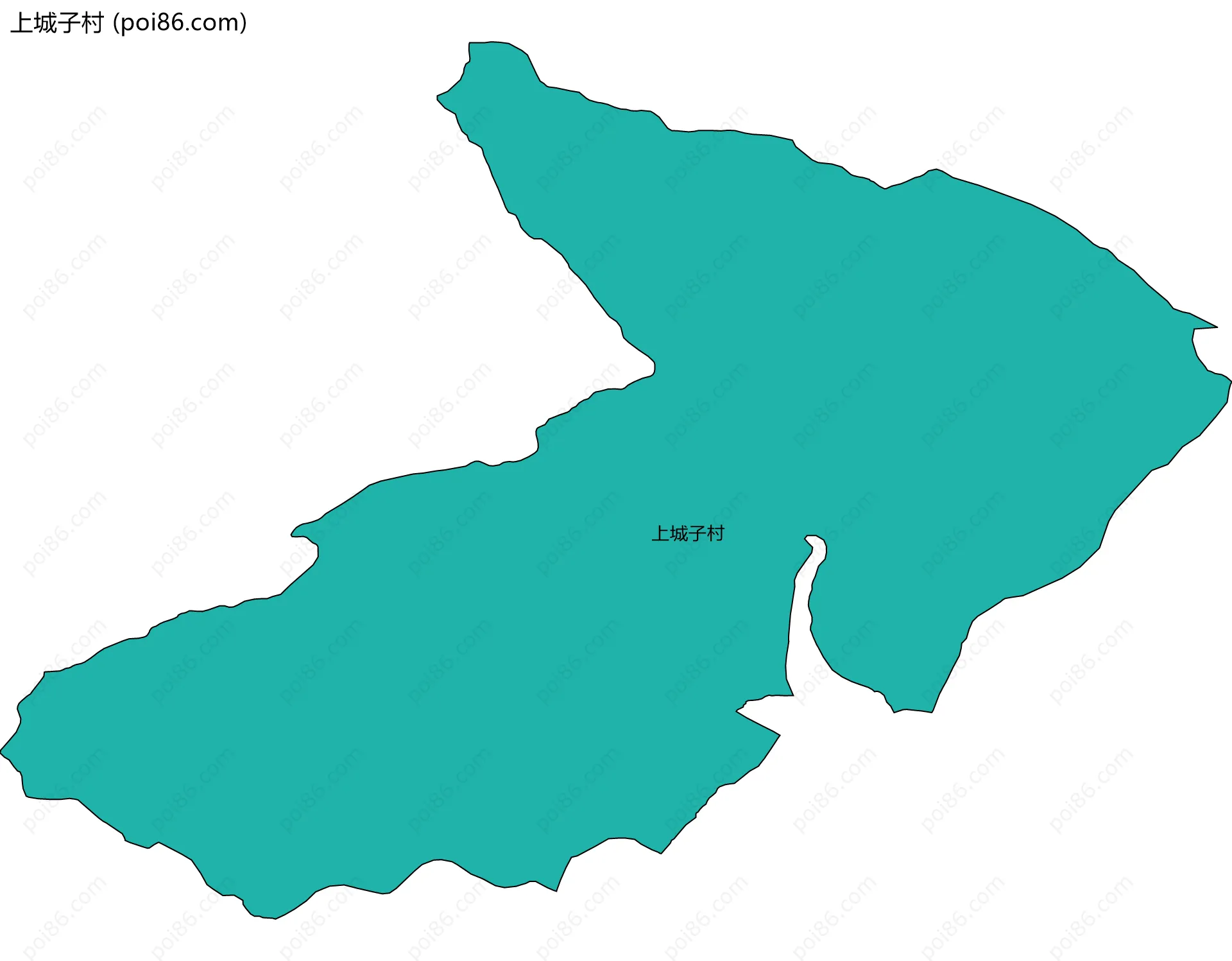 上城子村边界地图