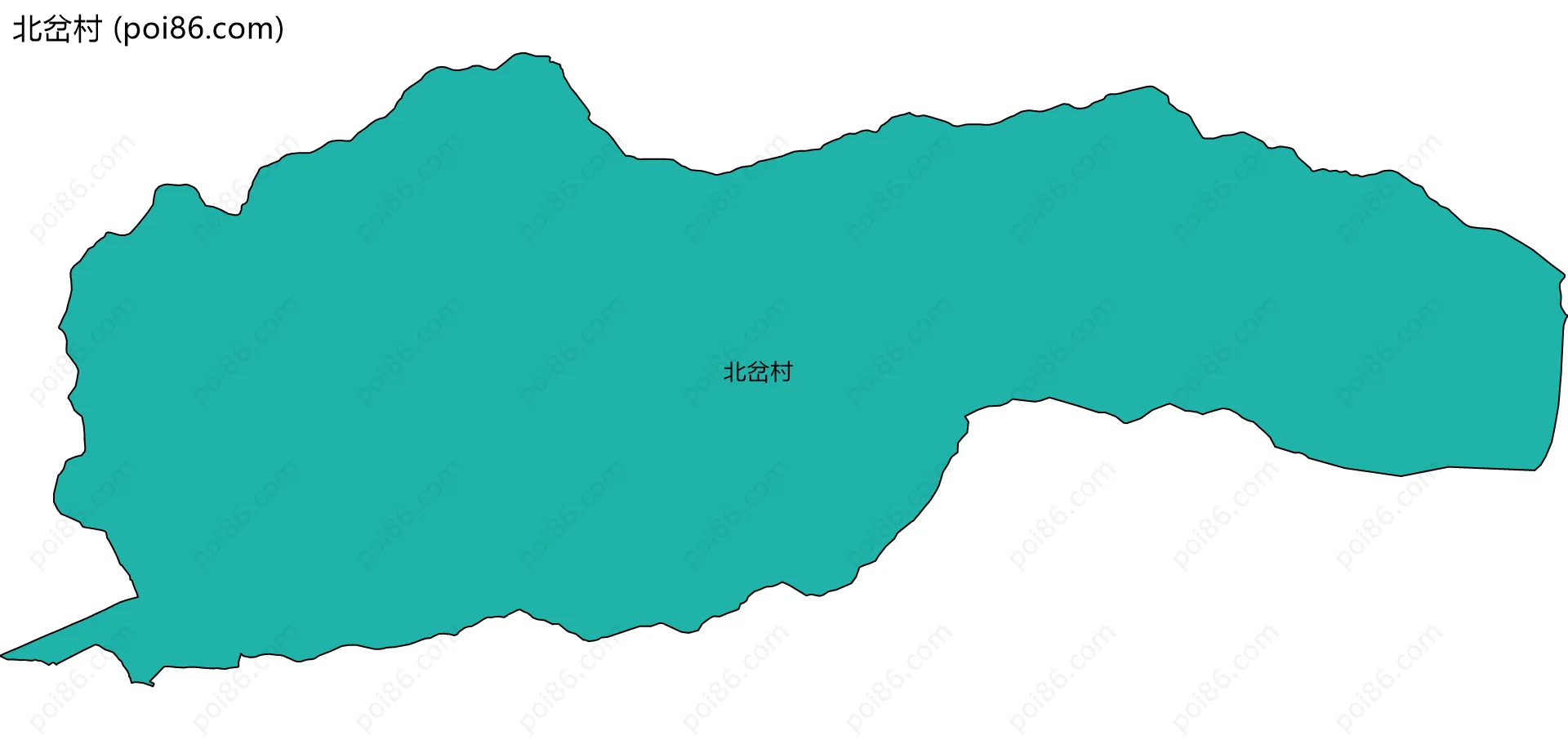 北岔村边界地图