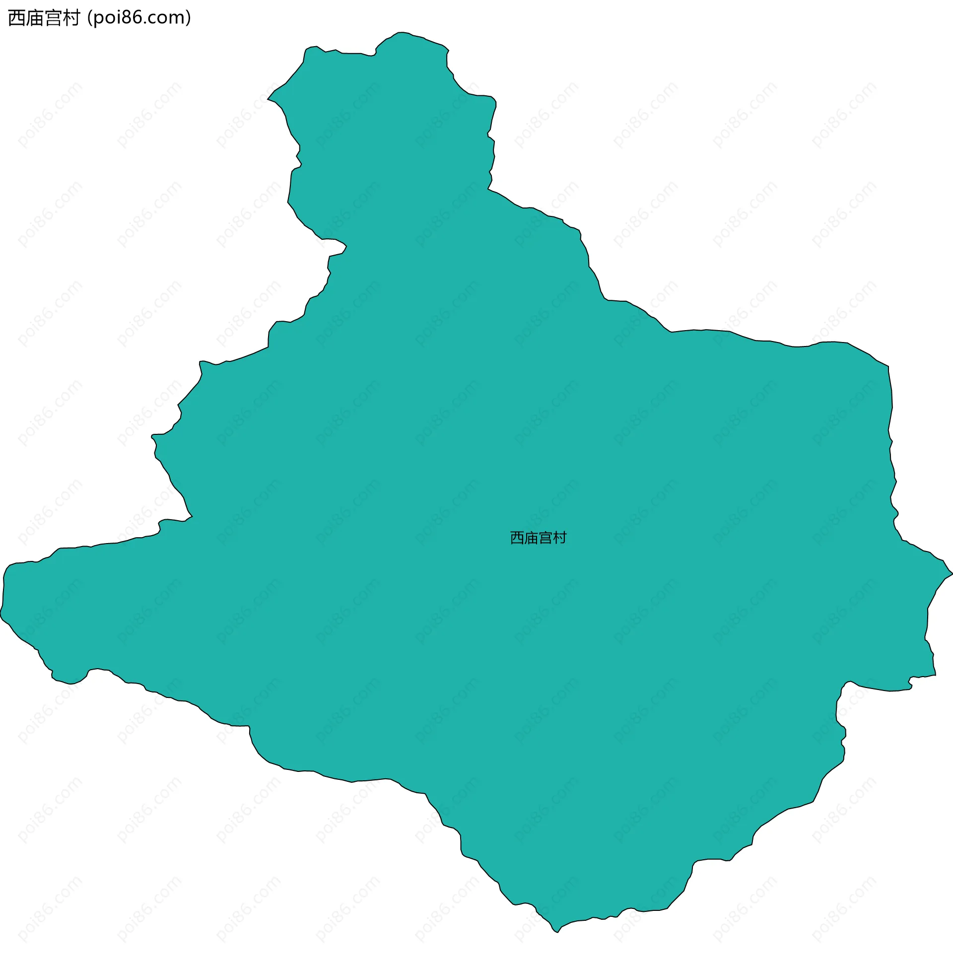 西庙宫村边界地图