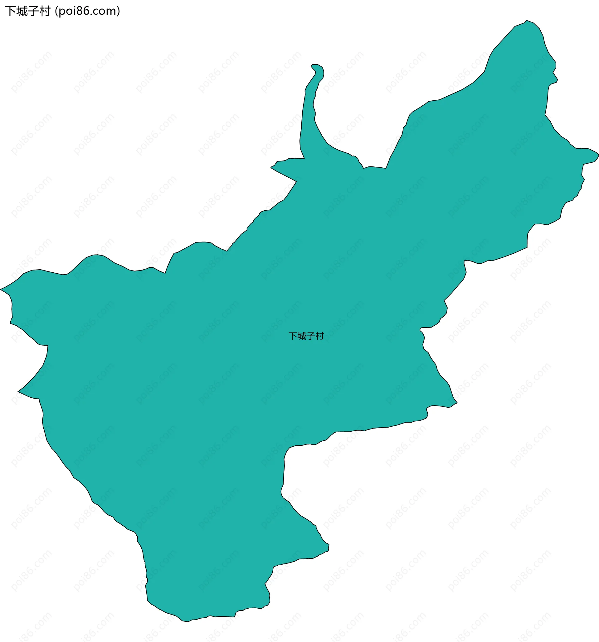 下城子村边界地图